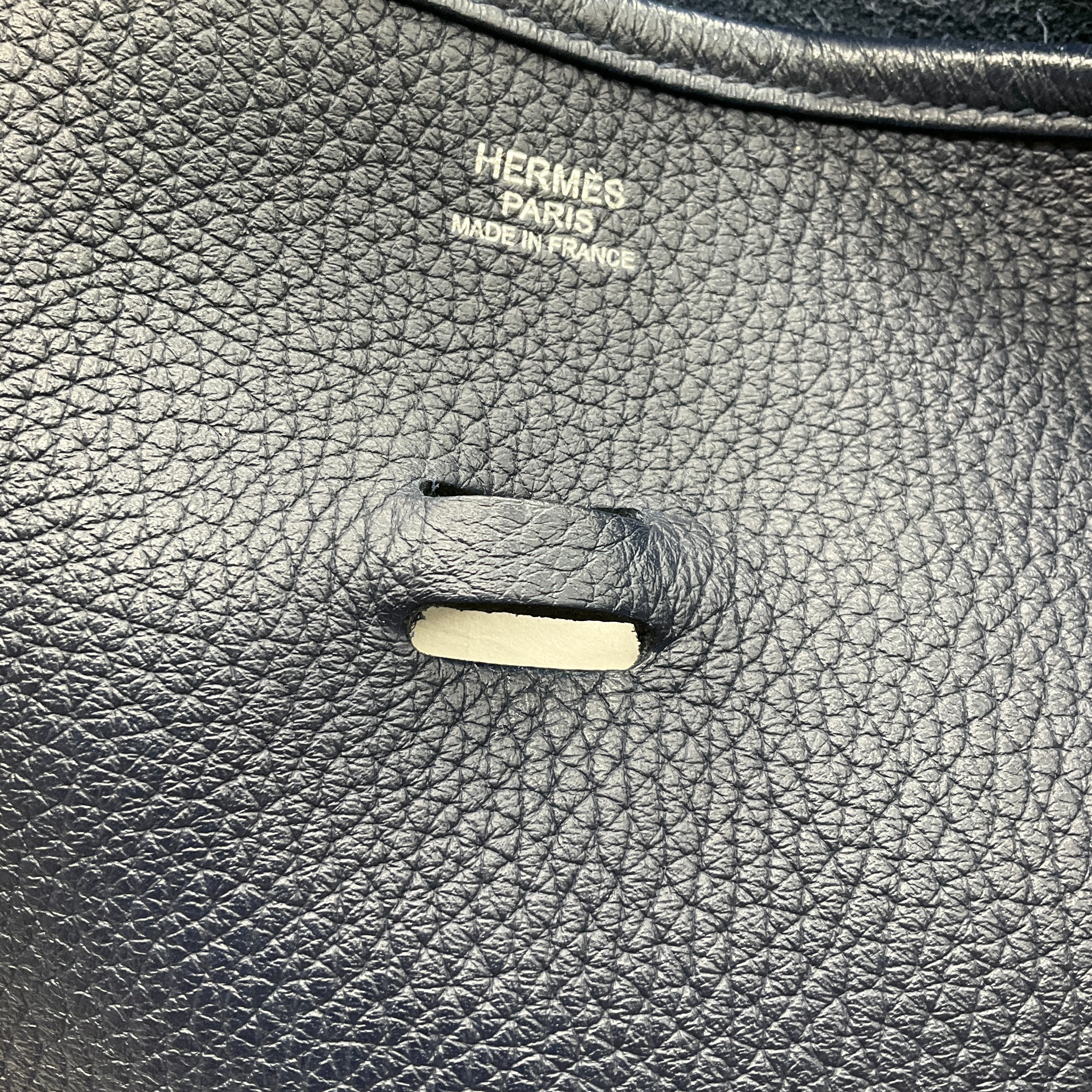 Hermes Evelyne PM 29cm Crossbody Bag in Bleu Nuit Taurillon Clemence Leather - Luxury Shoulder Purse for Women, Perfect for Work, Travel & Everyday Use