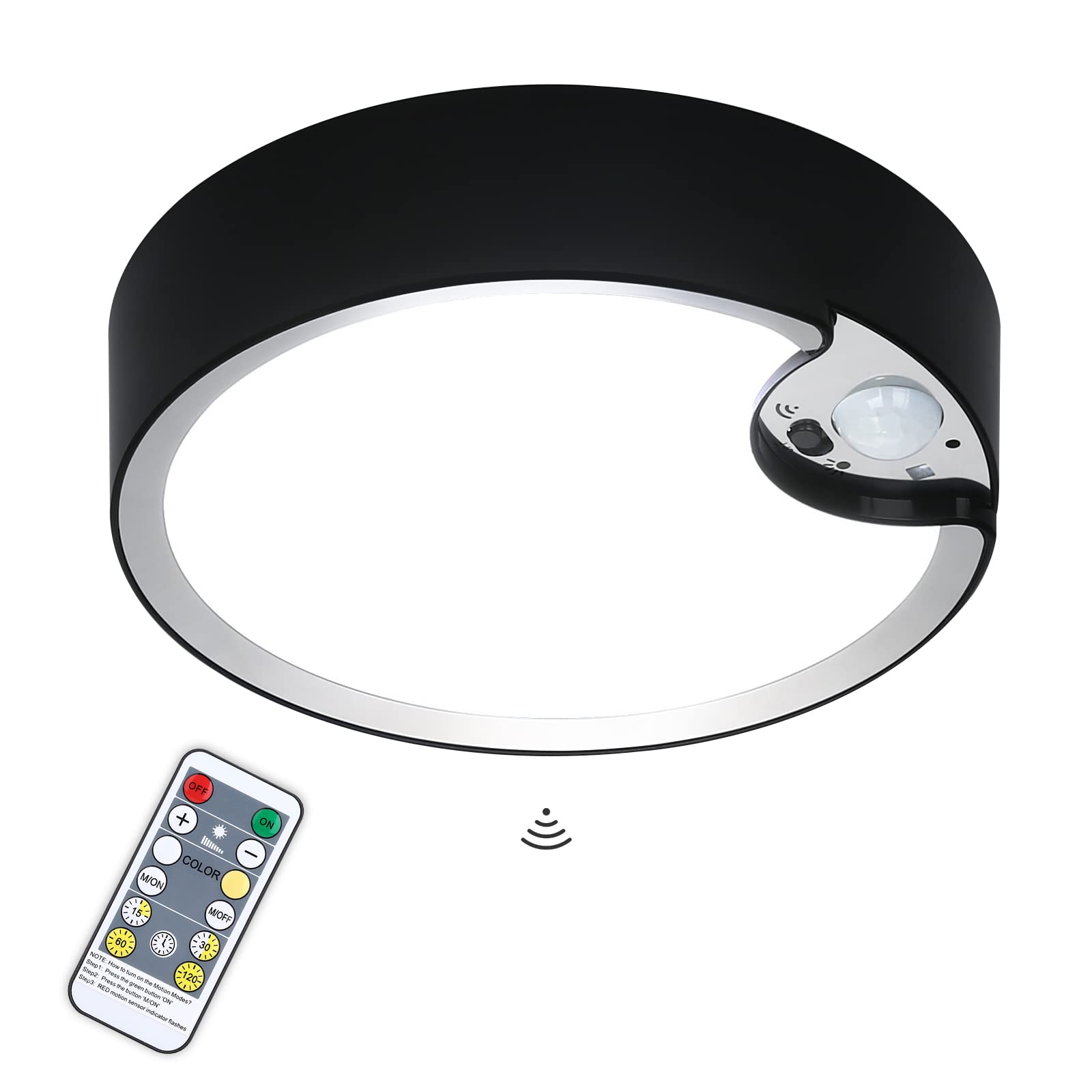 Lightess LED Ceiling Light with Motion Sensor - Dimmable Super Bright LED Light Fixture with Remote Control - Modern Lighting for Bedroom, Bathroom & Kitchen - Perfect for Home, Office & Commercial Spaces