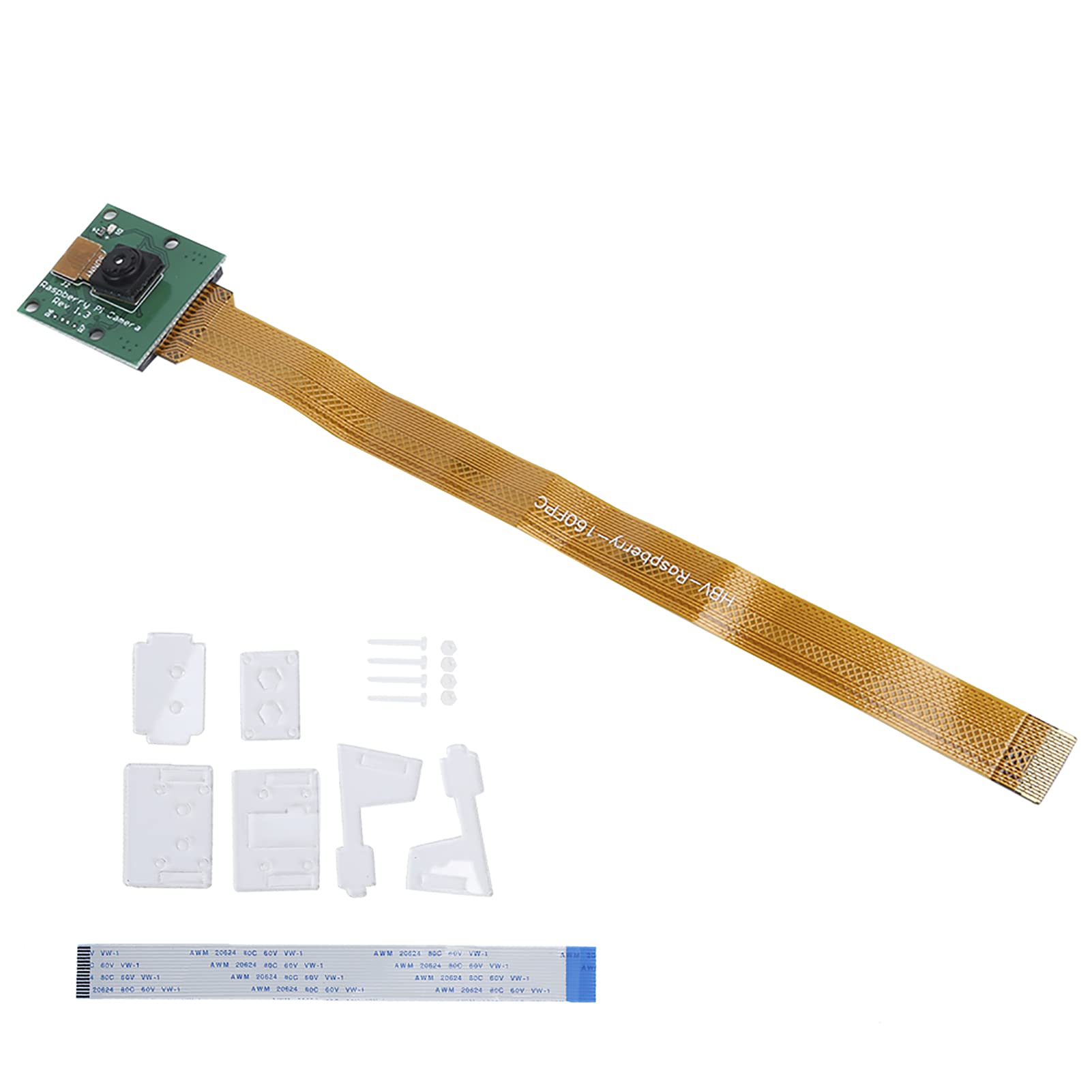 ASHATA 5MP Raspberry Pi Camera Module Kit - Compatible with Raspberry Pi 3, Zero 1.3 & Zero W - Includes Mount Stand & 15cm Cable - Perfect for DIY Projects, Home Security & STEM Education