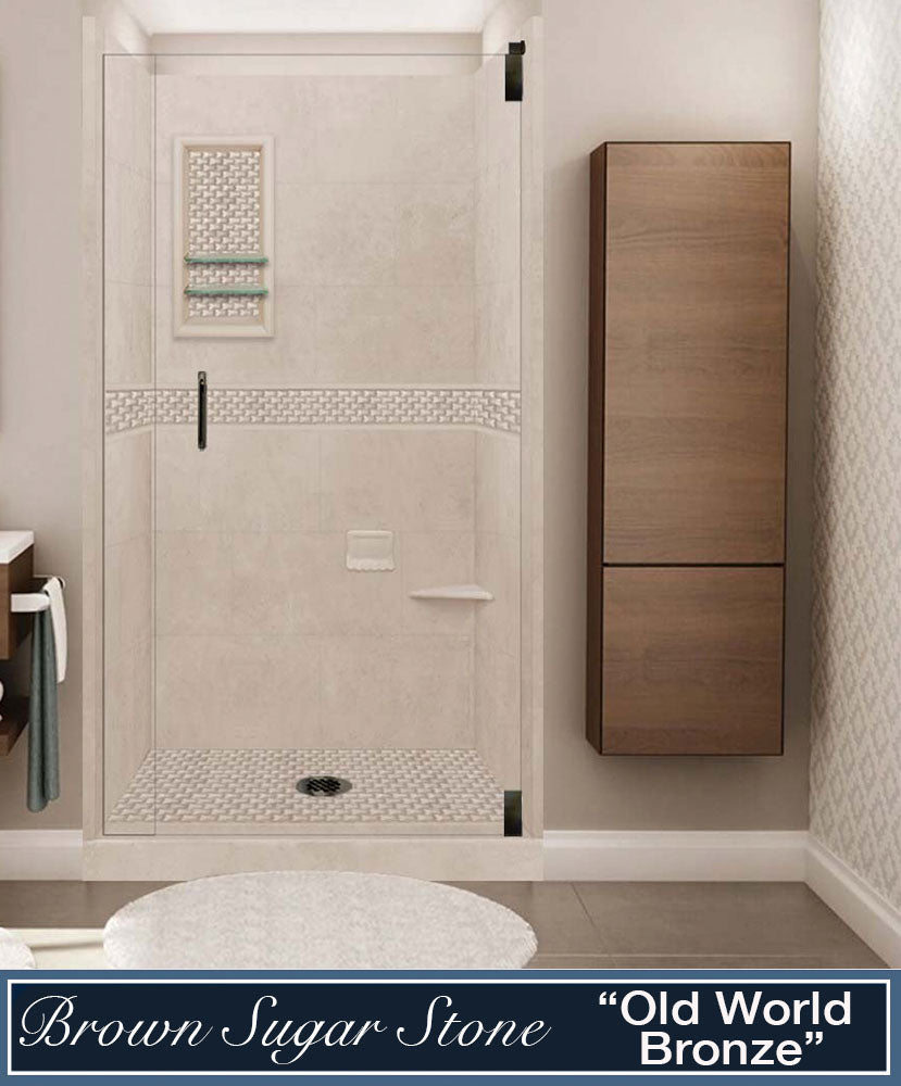 Stone Threshold & Casings for Shower Door - Easy Remodel Kit | Durable Bathroom Upgrade for Modern Homes