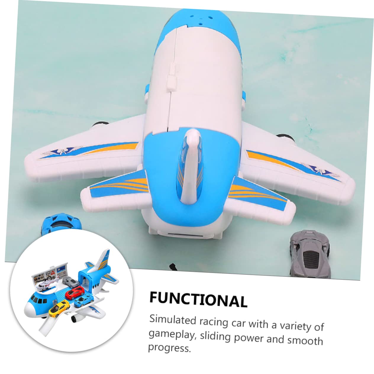 iBasenice 2 Sets Airplane Transport Toys for Kids - Durable Outdoor & Early Learning Toys for Boys & Girls - Perfect for Travel, Birthday Gifts & STEM Puzzle Play