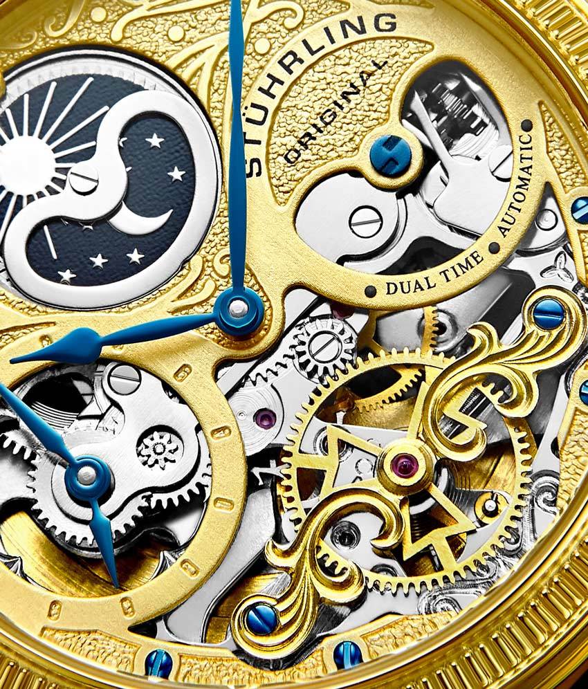 Magistrate 353A Automatic 41mm Skeleton Watch for Men - Luxury Stainless Steel Mechanical Timepiece with Exhibition Case Back - Perfect for Business, Formal Events & Gift Giving