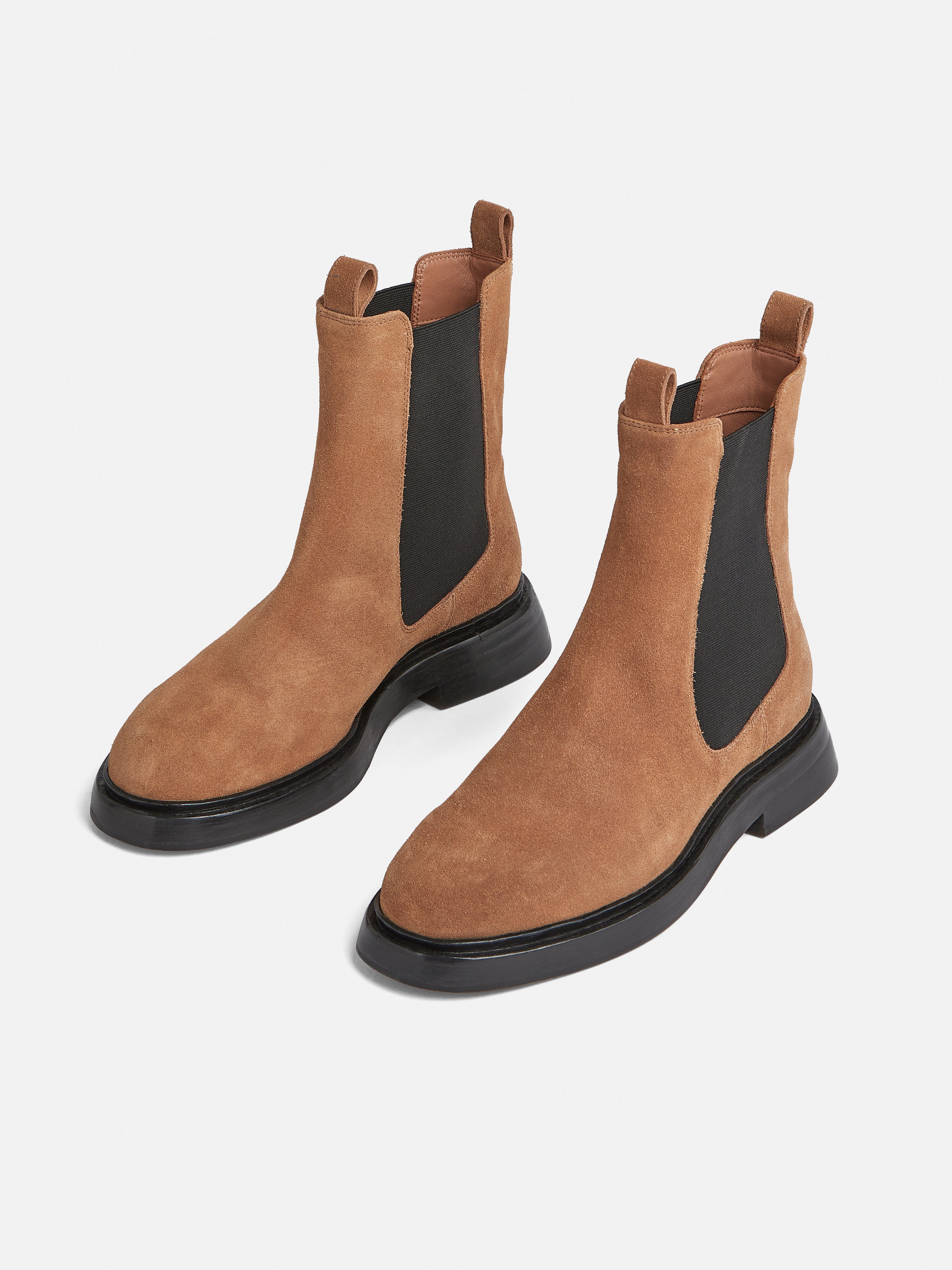 Nuburg Suede Ankle Boots for Women - Comfortable Brown Winter Booties with Low Heel | Perfect for Casual Outfits, Office Wear & Fall/Winter Fashion
