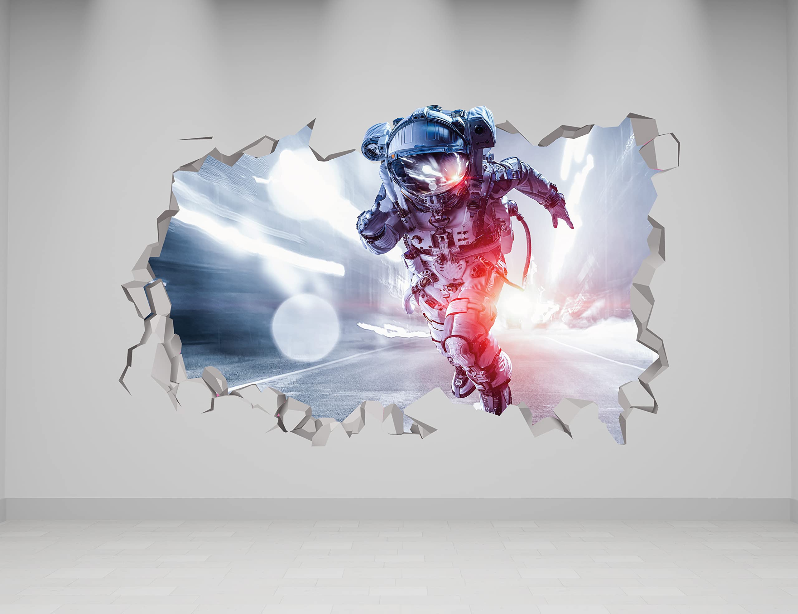 NASA Astronaut Wall Decals for Boys Room - Removable Space Themed Vinyl Stickers (40