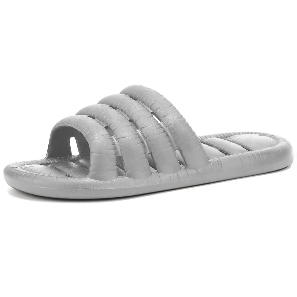 FINLEOO Quick-Drying Shower Sandals for Men & Women - Non-Slip Bathroom Slippers with Drainage Holes, Soft Sole Gym Slippers for Home, Spa, Pool & Beach Use