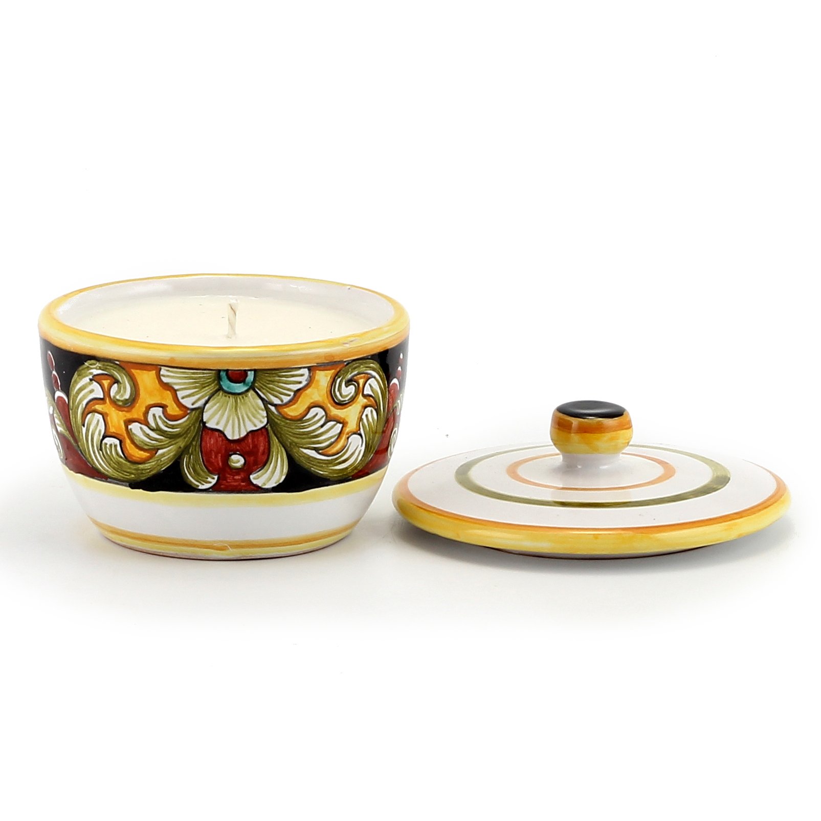DERUTA CANDLES: Venetian Lavender Scented Round Jar Candle - Deruta Vario #4 - Perfect for Home Relaxation, Spa Nights & Romantic Ambiance