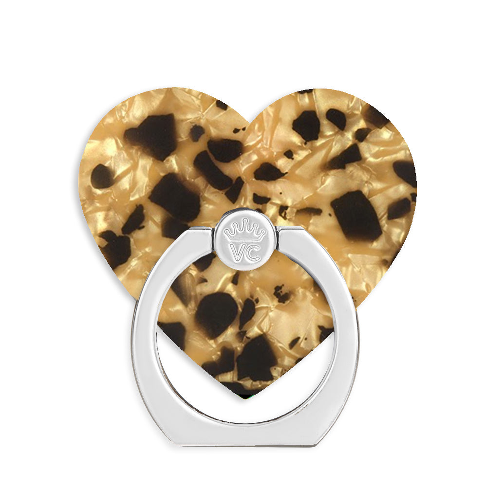 Blonde Tortoise Shell Phone Ring Holder - Grip & Stand for Smartphones - Perfect for Selfies, Videos & Hands-Free Use at Home, Work or Travel