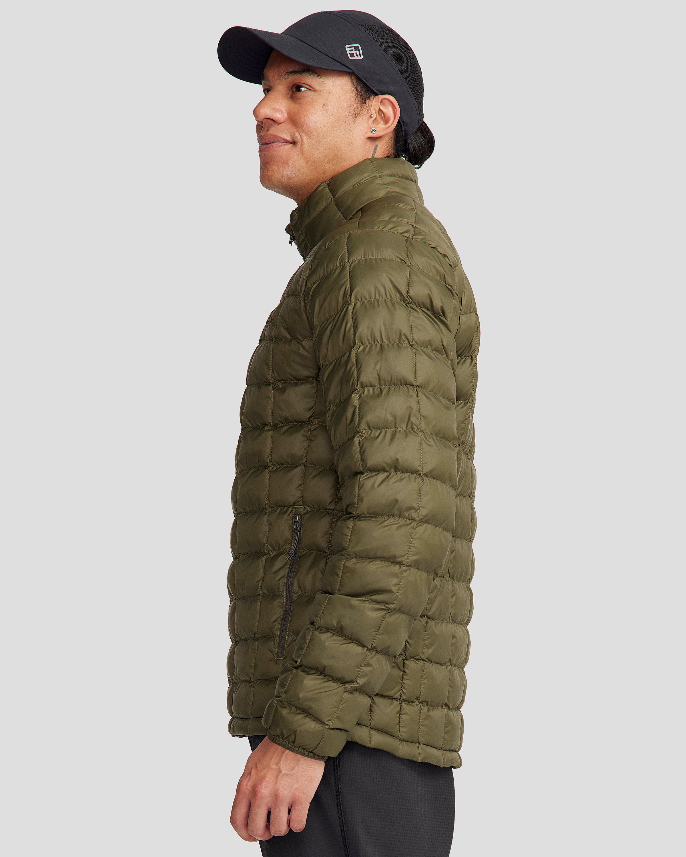 Men's Heli Insulated Jacket - Light Moss Green Waterproof Winter Coat for Outdoor Hiking & Skiing