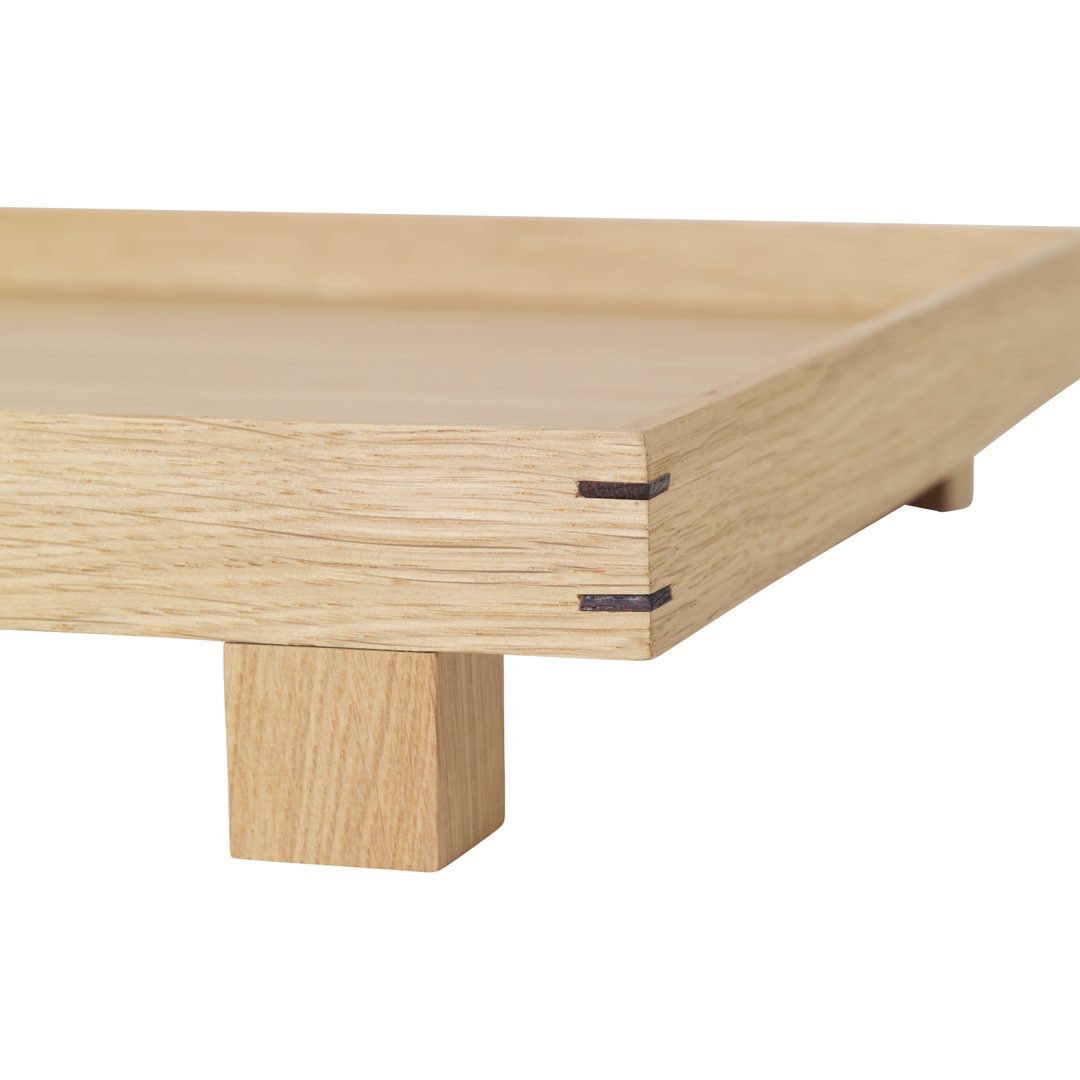 Ferm Living Bon Wooden Tray - Natural Wood Serving Tray for Breakfast, Coffee, Tea, and Home Decor | Scandinavian Style Wood Tray for Dining, Kitchen, and Living Room