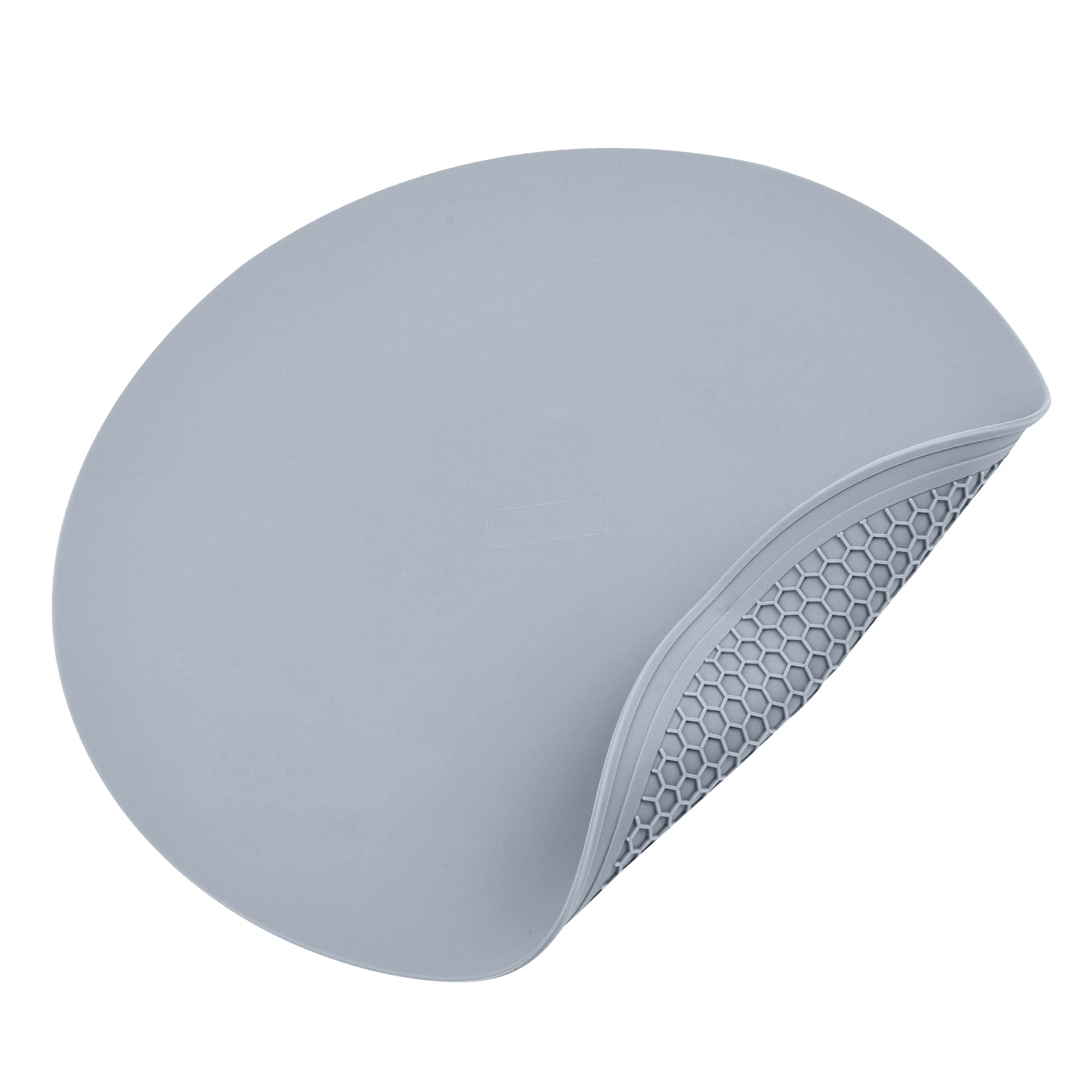 **Extra Large Silicone Trivet Mat - 11.81 Inch Round Hot Pot Holder for Pans & Cookware | Heat-Resistant, Durable Kitchen Coaster | Microwave Safe, Non-Slip Mat for Dining & Serving (Light Grey)**