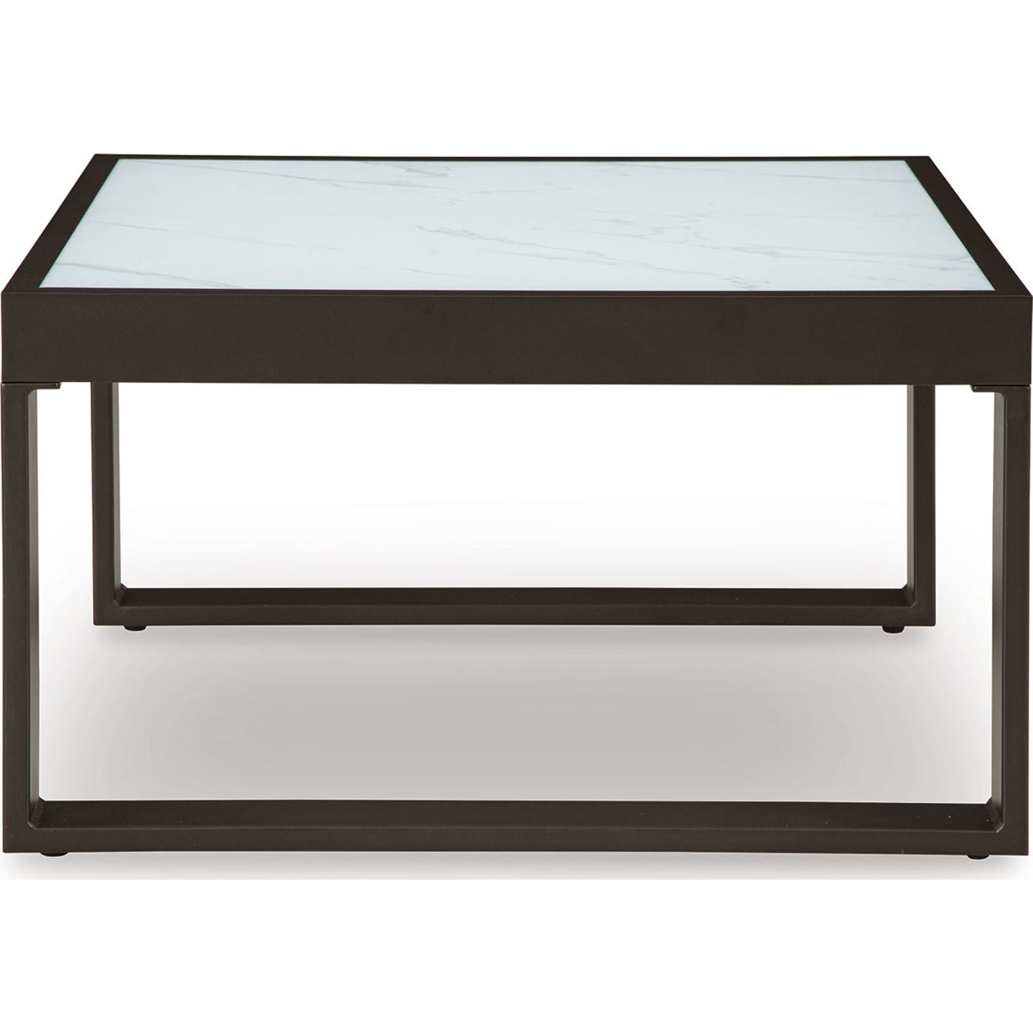 Beachloft Outdoor Coffee Table - Weather-Resistant Black/Gray Patio Furniture for Poolside, Garden & Backyard Relaxation