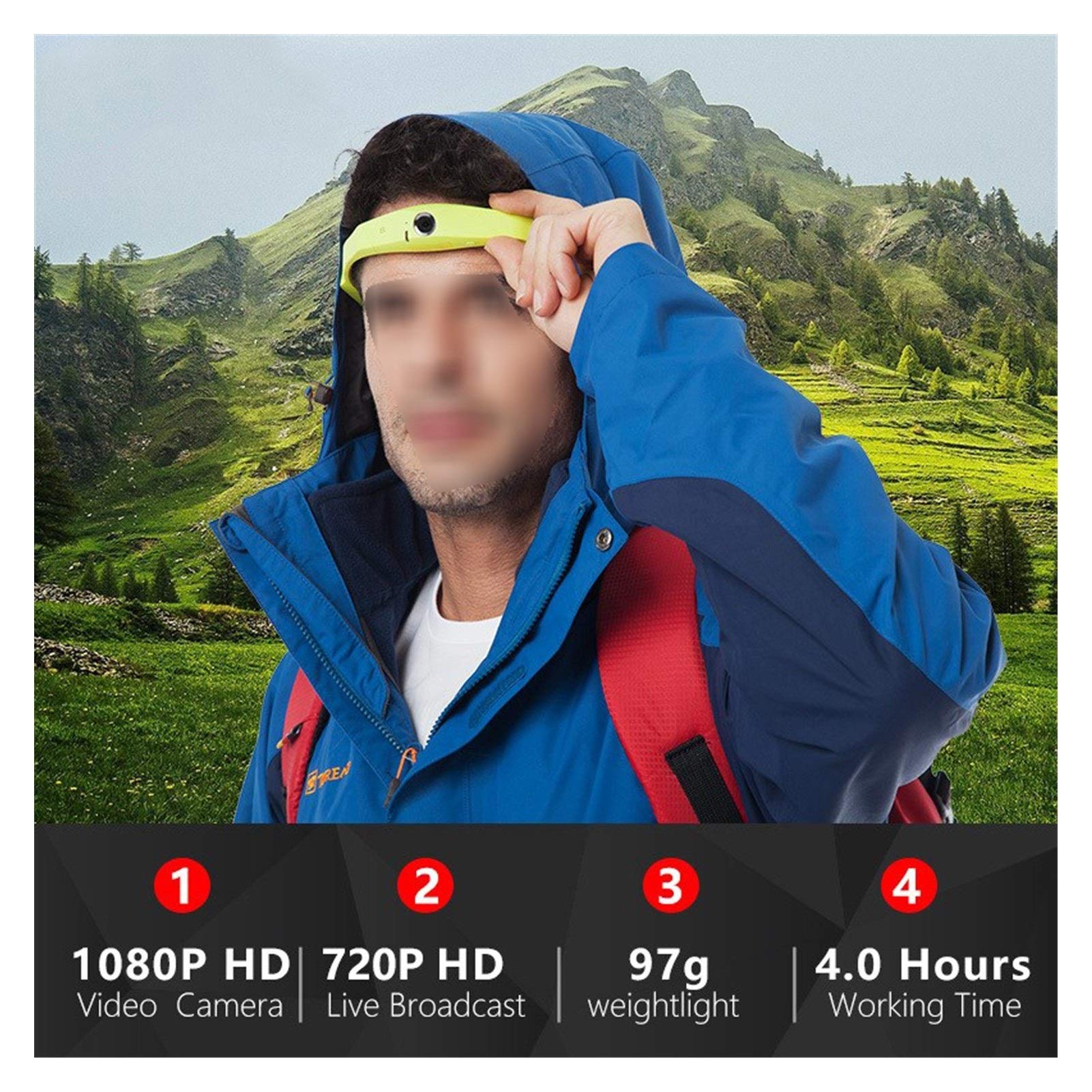 F11.10C Wearable Action Camera - 1080P HD Helmet & Body Mount Sports Camera with WiFi - Perfect for Cycling, Skiing, Surfing & Outdoor Adventures