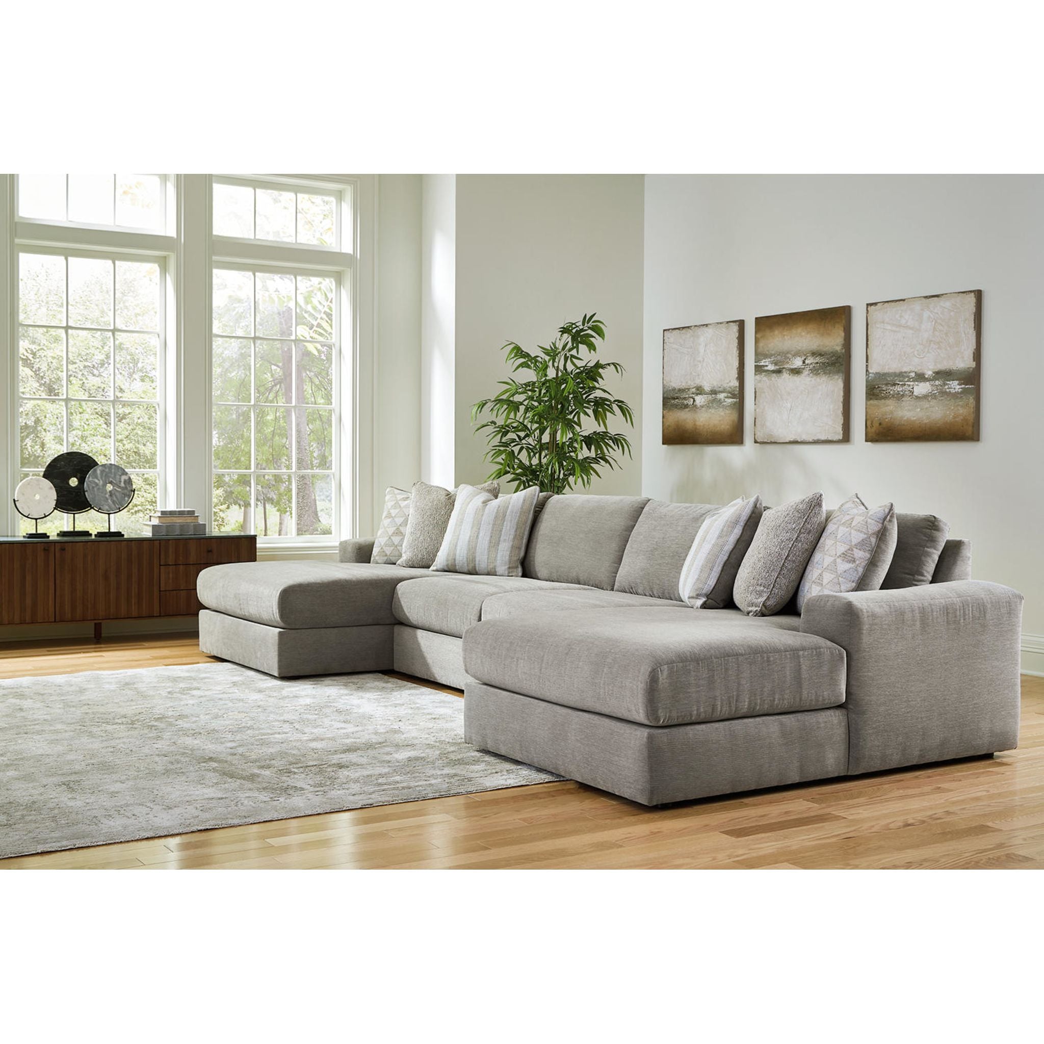 Avaliyah 4-Piece Modular Sectional Sofa with Chaise Lounge - Modern L-Shaped Living Room Furniture for Small Spaces & Apartments