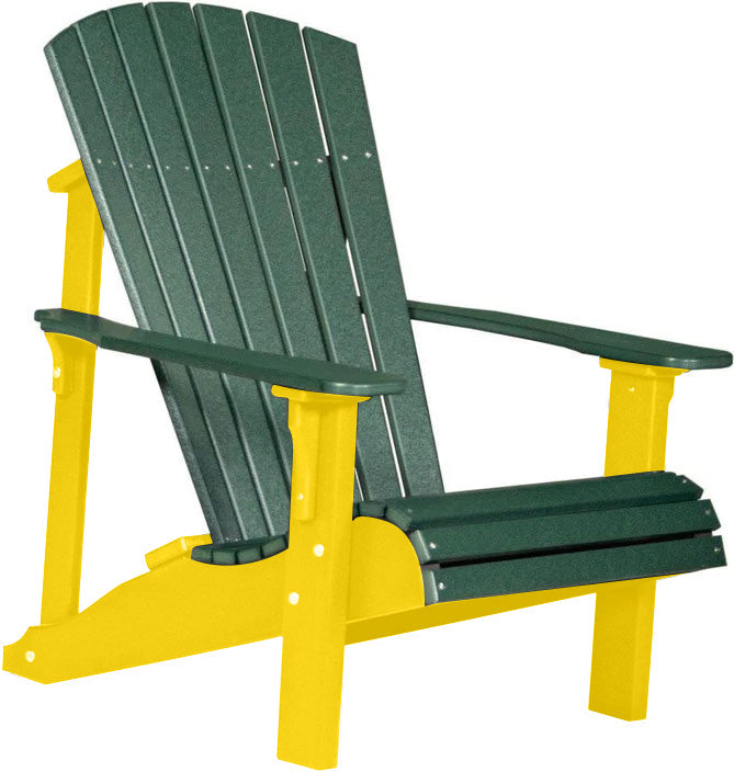 Premium Recycled Plastic Adirondack Chair with Cup Holder - Eco-Friendly Outdoor Patio Furniture for Garden, Deck, Poolside & Backyard Relaxation