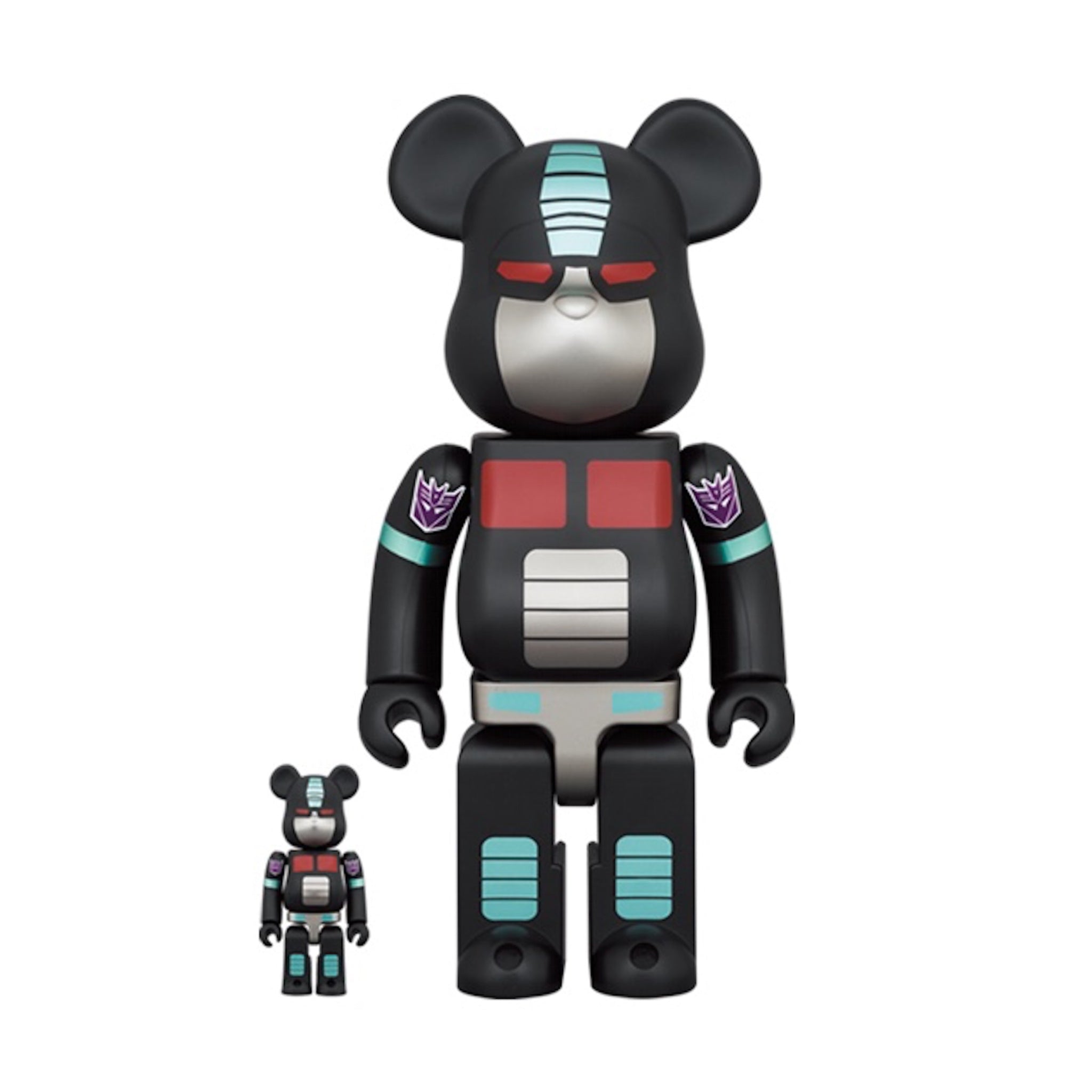 Bearbrick x Transformers Nemesis Prime 100% & 400% Collectible Figure Set - Perfect for Anime Fans, Toy Collectors and Home Decor Display