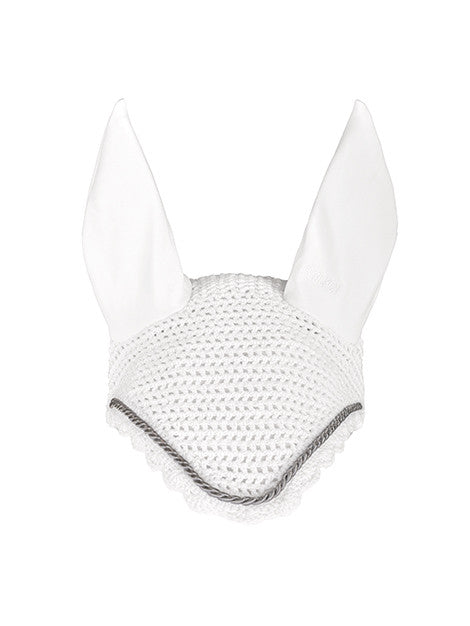 Eskadron Fly Hood with Silver Cord - Lightweight Horse Fly Mask for Summer Protection - Perfect for Riding, Training, and Pasture Use