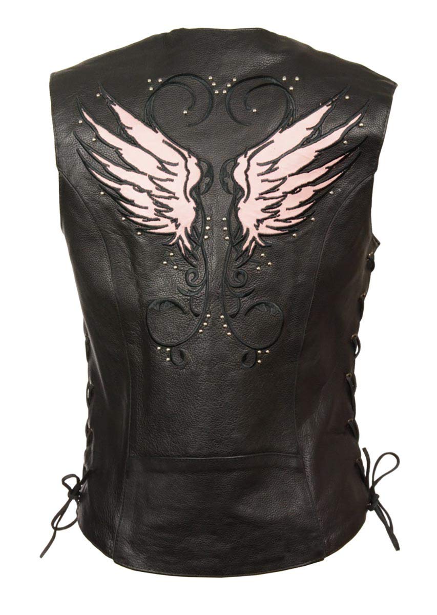 Milwaukee Women's Genuine Leather Vest – Stylish & Durable Fashion Jacket for Casual Outfits & Motorcycle Riding