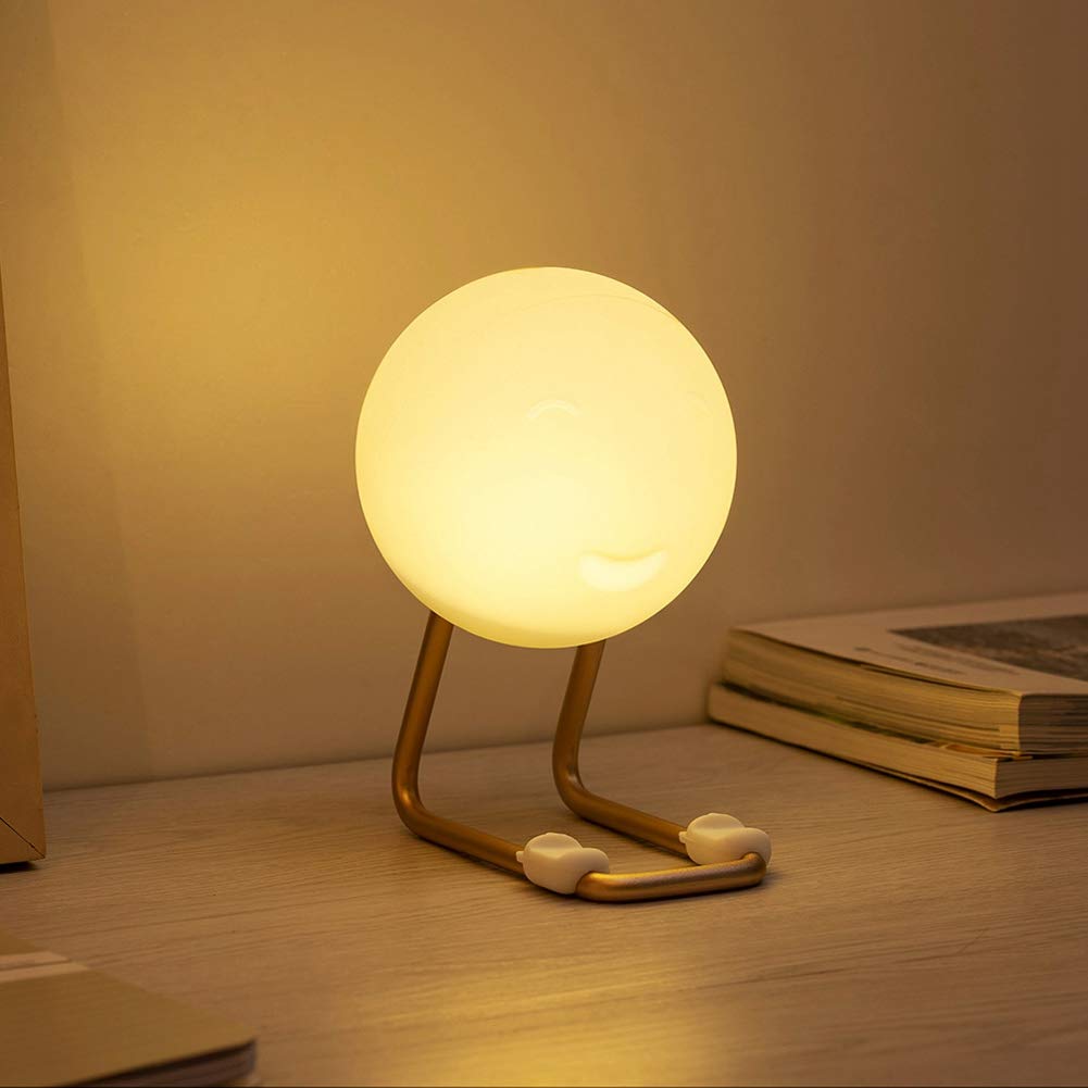 Rankomu Rechargeable LED Silicone Night Light - Cute Shape USB Bedside Lamp for Bedroom, Dorm, Nursery | Soft Glow for Nighttime Safety & Comfort
