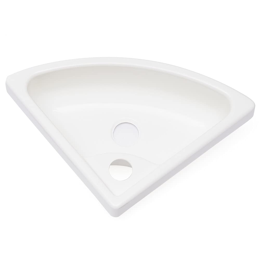 Durable RV Small Corner Sink - Compact Vessel Vanity Art Basin for Boat, Caravan & Camper Bathrooms | Space-Saving Wash Sink for Tiny Homes & Mobile Living