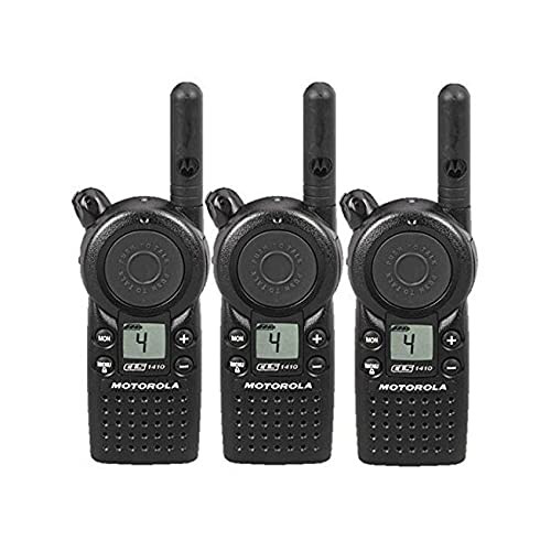 Motorola CLS1410 Two-Way Radios (3 Pack) - UHF Walkie Talkies for Business, Construction & Outdoor Adventures - Long Range Communication for Teams & Events