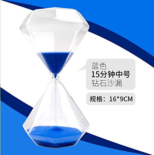 Graces Dawn 60-Minute Blue Diamond Glass Hourglass Sand Timer - Perfect for Meditation, Yoga, and Time Management