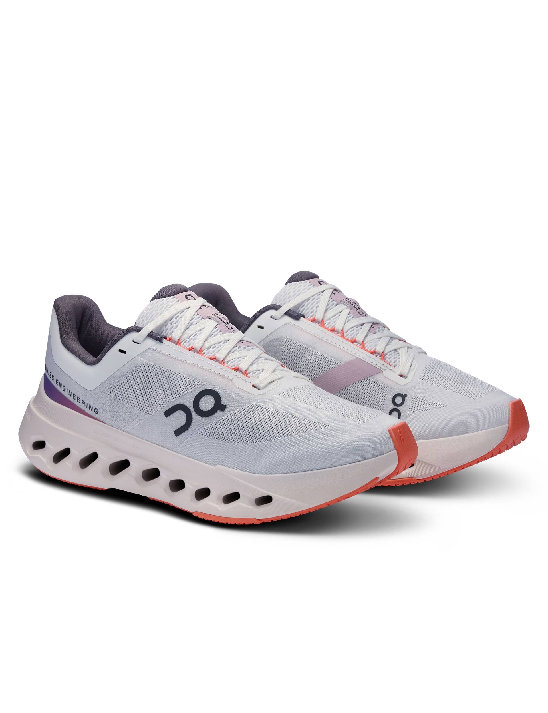 Cloudsurfer Next Running Shoes - White/Flame - Lightweight Cushioned Sneakers for Men & Women - Perfect for Road Running, Gym Workouts & Daily Walking
