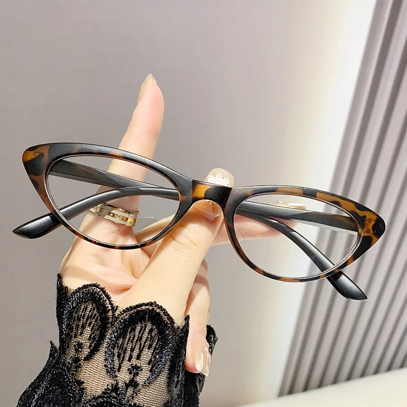CCspace Unisex Full Rim Oval Cat Eye Polycarbonate Reading Glasses +1.50 to +4.00 Strength - Lightweight & Durable Eyewear for Reading, Work & Fashion
