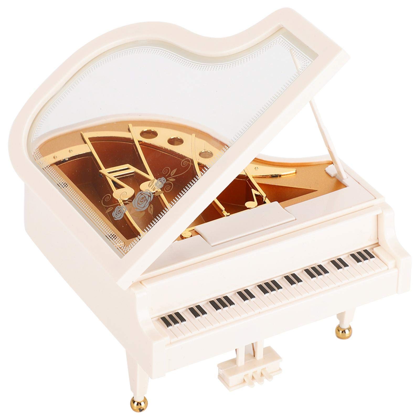 YUUGAA Handcrafted Pine Wood Musical Jewelry Box with Clockwork Mechanism - Romantic Piano Melody, Perfect for Home Decor, Birthday Gifts & Wedding Favors | Ideal for Bedroom Dresser, Office Desk & Keepsake Storage