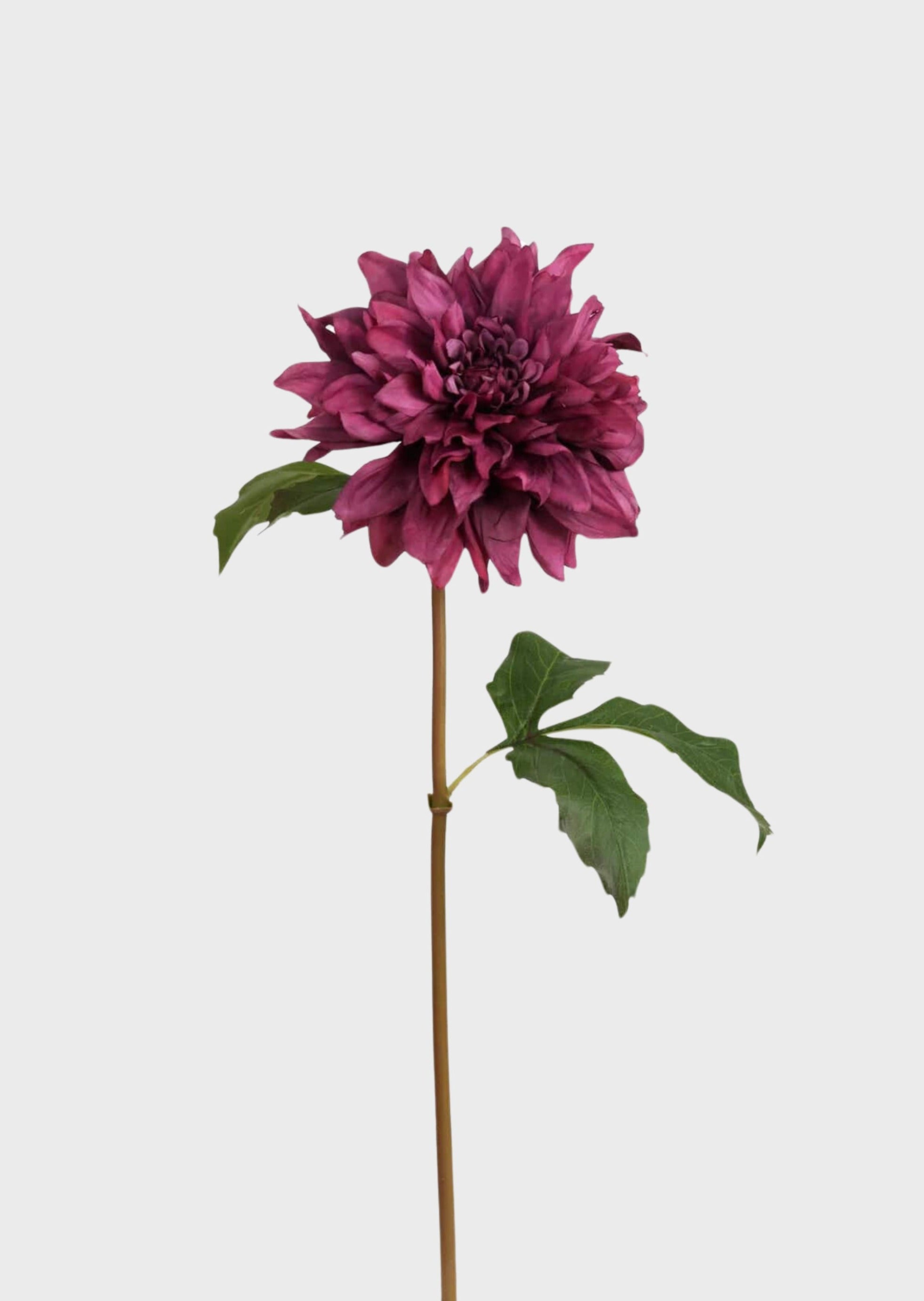 19-Pack Purple Wine Faux Blooming Garden Dahlia Flowers - Artificial Silk Floral Arrangement for Home Decor, Wedding Centerpieces & Party Decorations