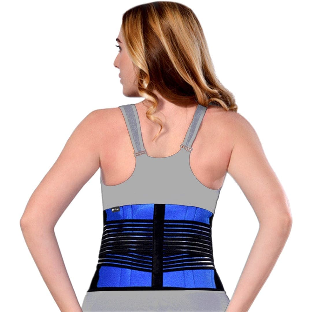 Dr Trust USA Adjustable Lumbar Support Belt - Lower Back Pain Relief for Men & Women, Posture Corrector & Orthopedic Lumbo Sacral Brace - Ideal for Office Work, Driving & Sports Recovery