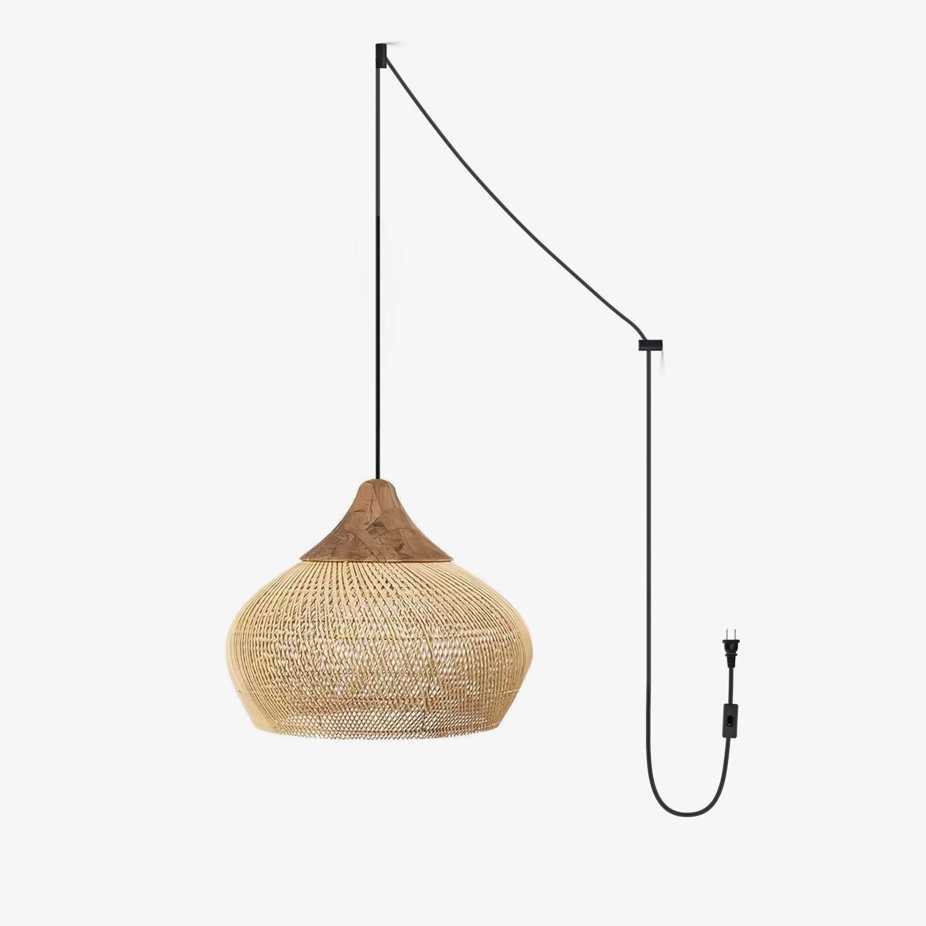 Dark wood & Black rattan