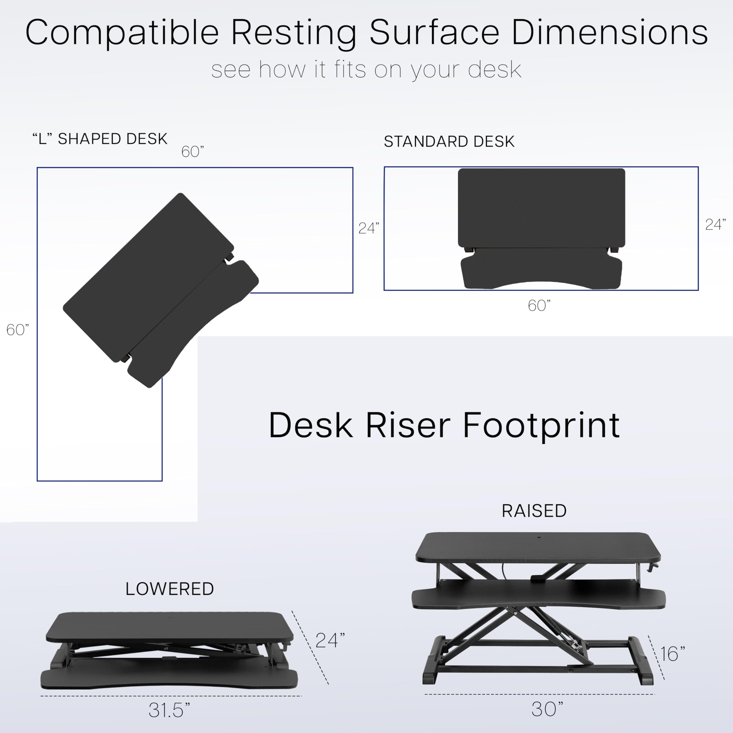 VIVO 32 Inch Height Adjustable Standing Desk Converter - K Series Sit Stand Riser with Wide Keyboard Tray, Dark Walnut Top & Black Frame - Dual Monitor & Laptop Workstation for Home Office & Gaming Setup