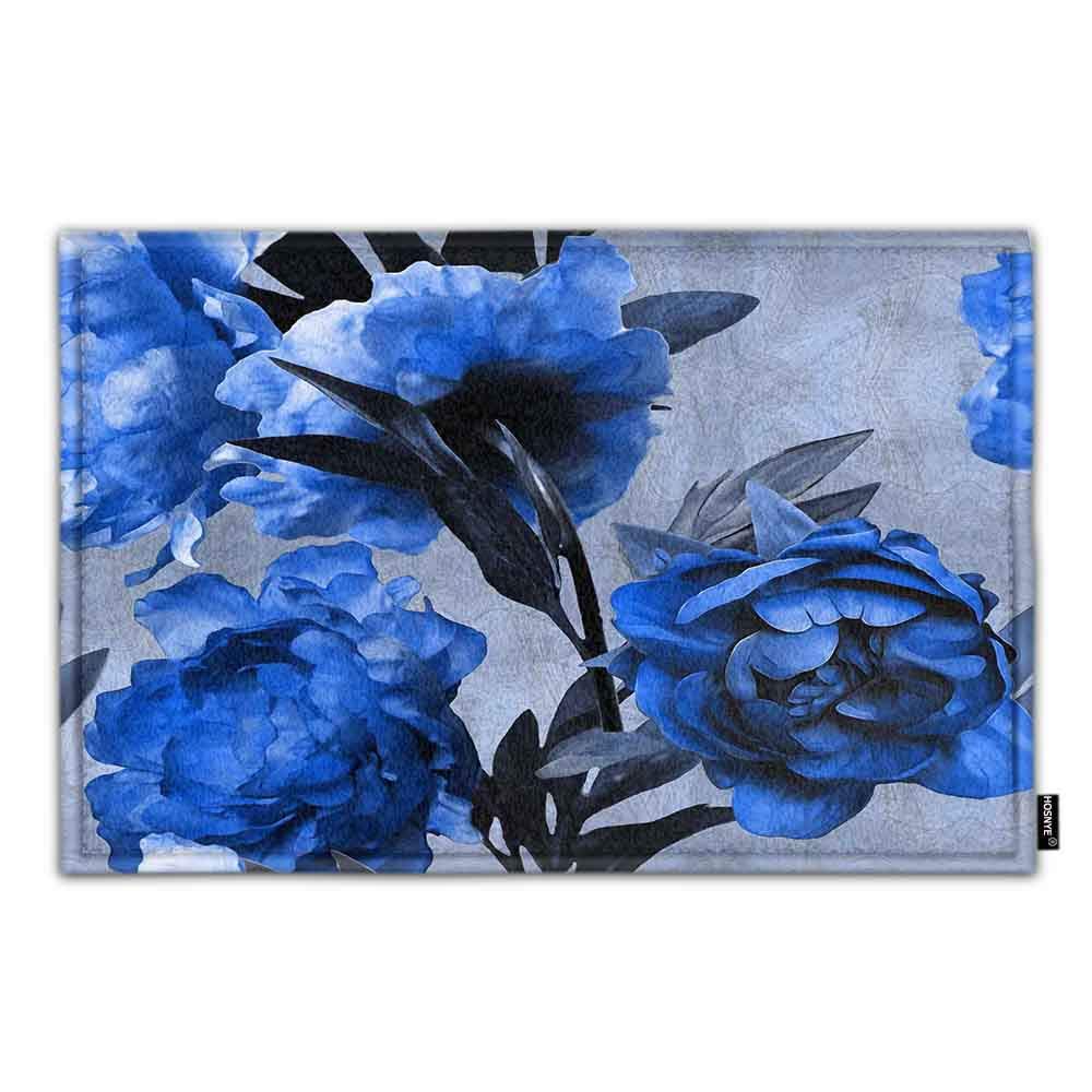 Non-Slip Flower Door Mat - Watercolor Rose for Bathroom & Bedroom