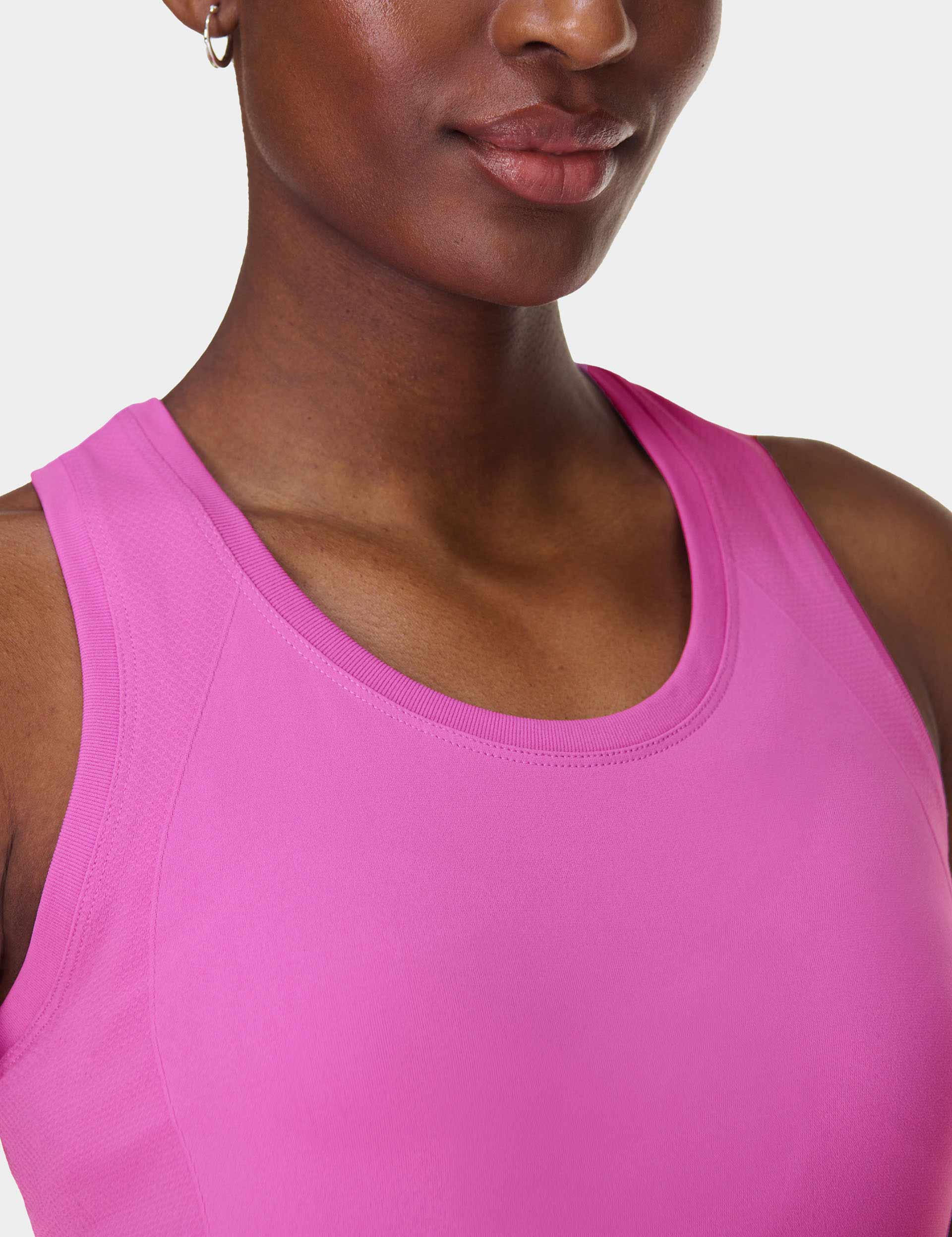 Athletic Seamless Gym Vest for Women - Allium Pink - Breathable Workout Tank Top for Running, Yoga & Fitness Training