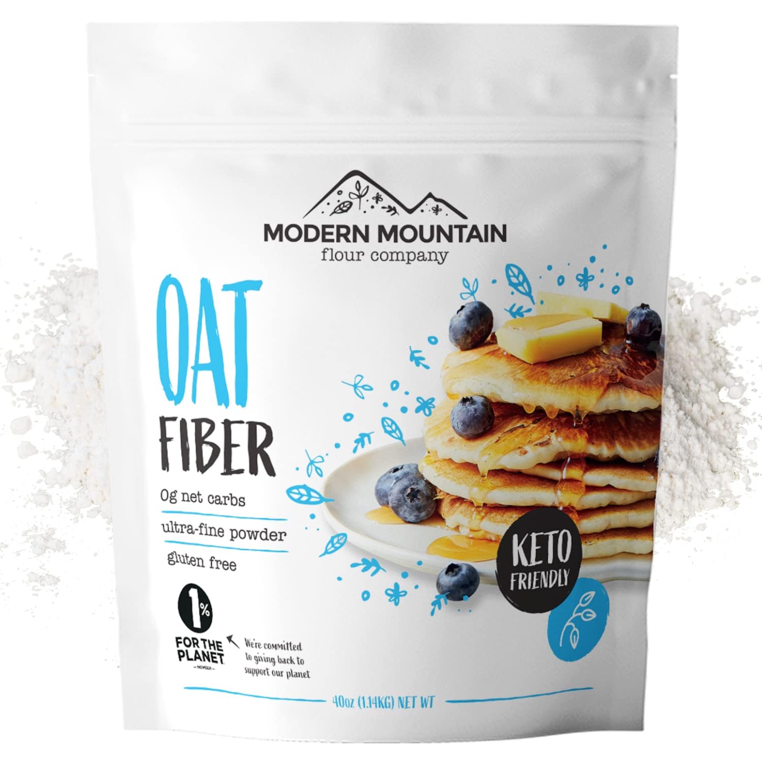 Oat Fiber 2.5 lb - Ultra-Fine Powder for Low Carb & Keto Baking, 0g Net Carbs, Gluten-Free, Non-GMO, Perfect for Bread, Muffins, and Pancakes