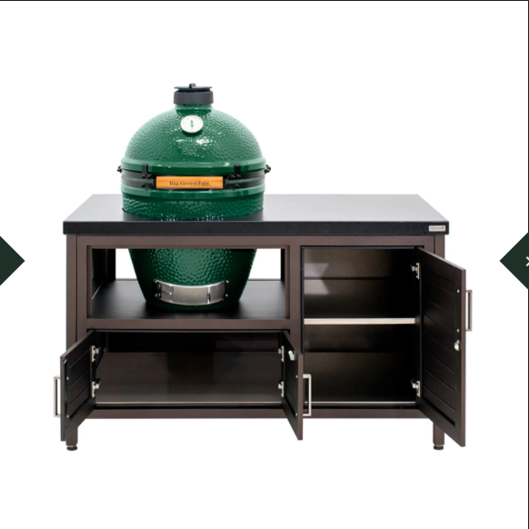 Big Green Egg XL Table - 53 Inch Modern Outdoor Grill Stand for Large EGG Smoker & Kamado Grill - Perfect for Backyard BBQs, Patio Cooking & Outdoor Entertaining