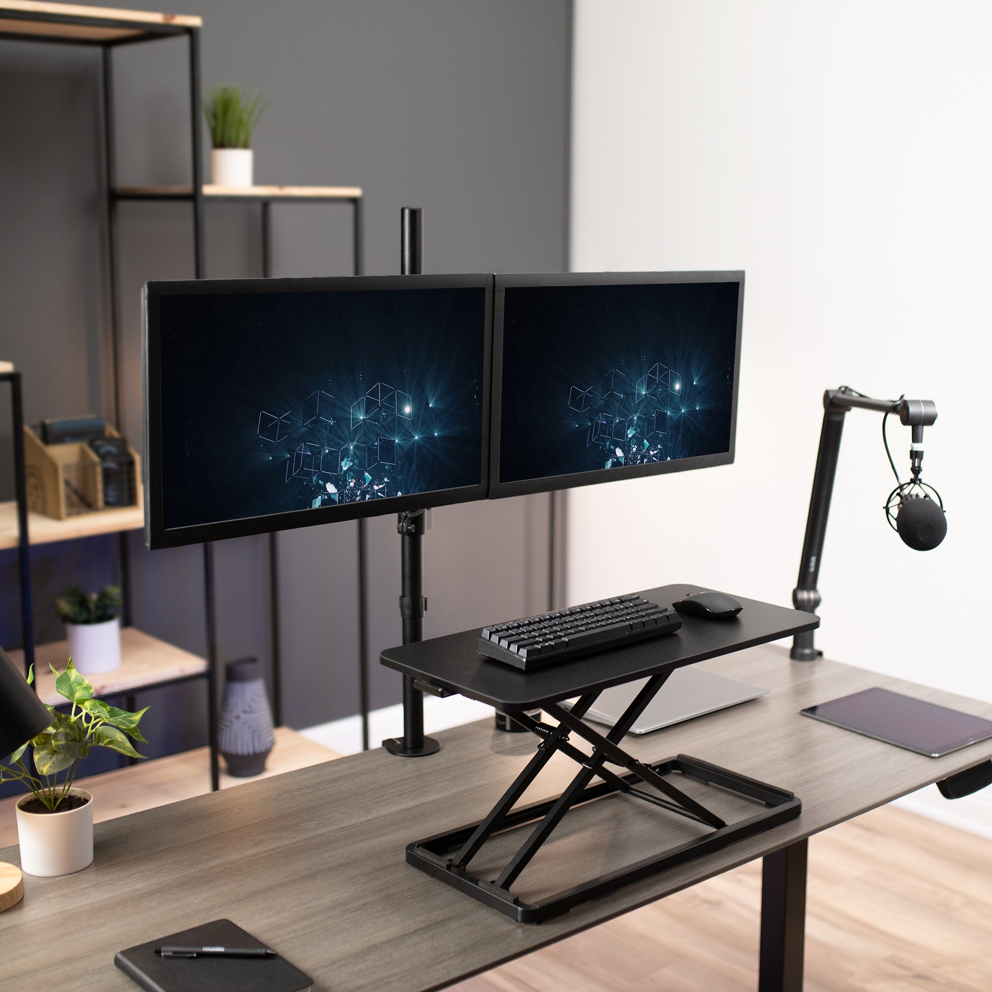Ergonomic Single Top Manual Lift Keyboard Riser - Adjustable Height for Comfortable Typing - Perfect for Office, Gaming & Home Workspace Setup