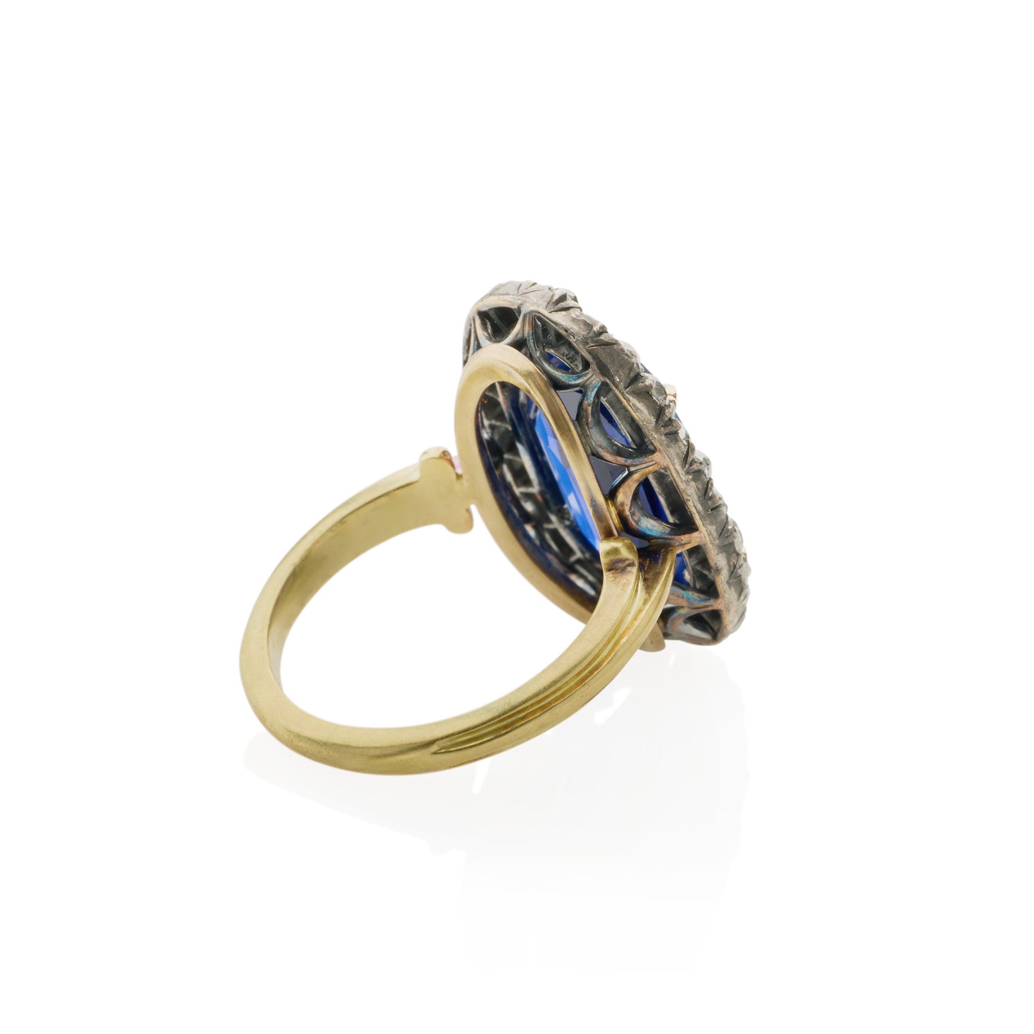 Vintage AGL Burma No Heat Sapphire & Diamond Ring – Elegant Jewelry for Weddings, Anniversaries & Special Occasions