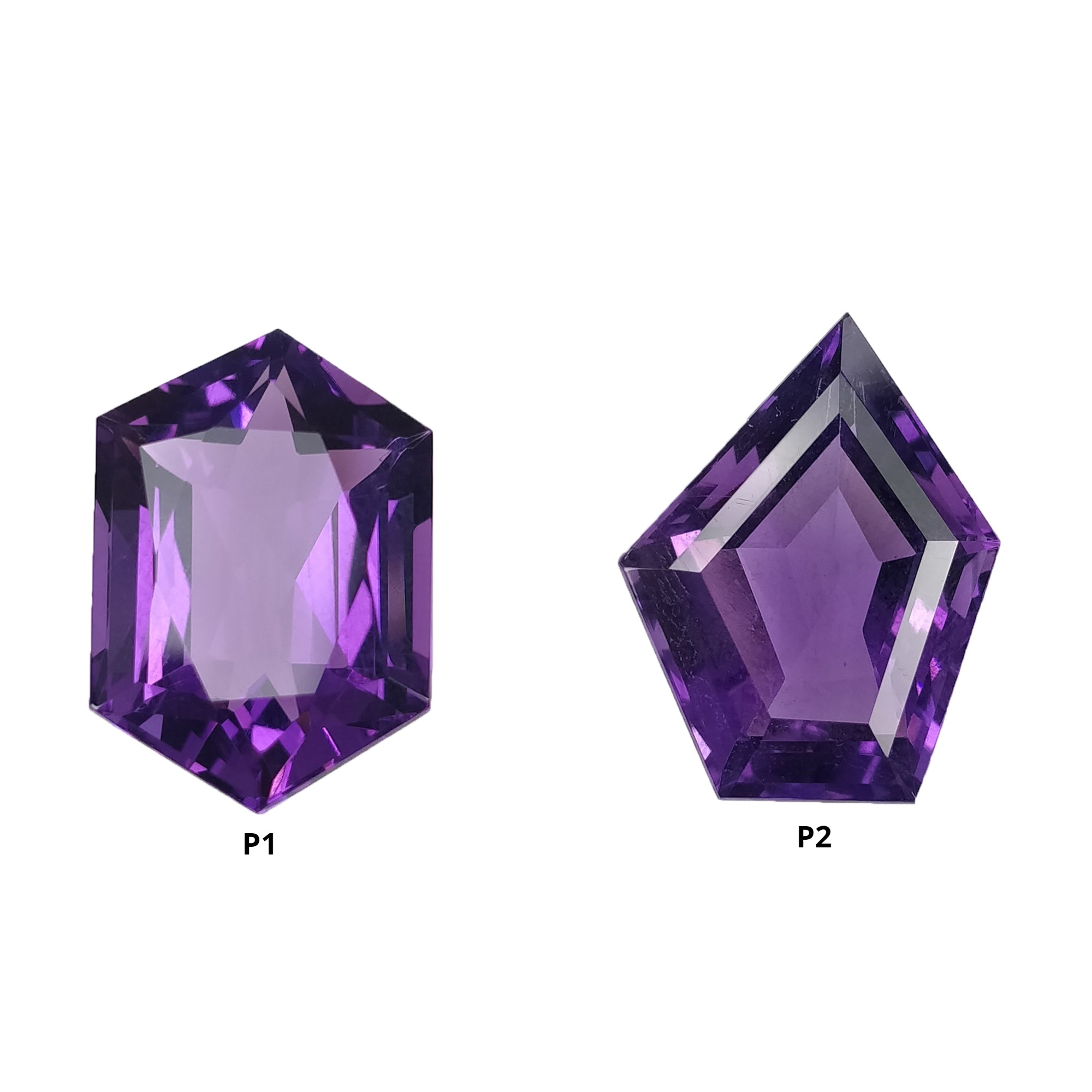 Natural Untreated Purple Amethyst Quartz Gemstone - Hexagon Cut Uneven Shape for Jewelry Making, Healing Crystals & Spiritual Decor