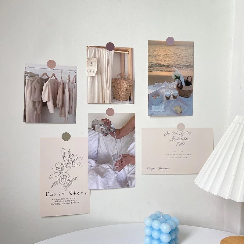 Minimalist Morning Routine Wall Collage - Inspirational Daily Motivation Decor for Bedroom, Office & Home - Perfect for Self-Care Spaces & Productivity Areas