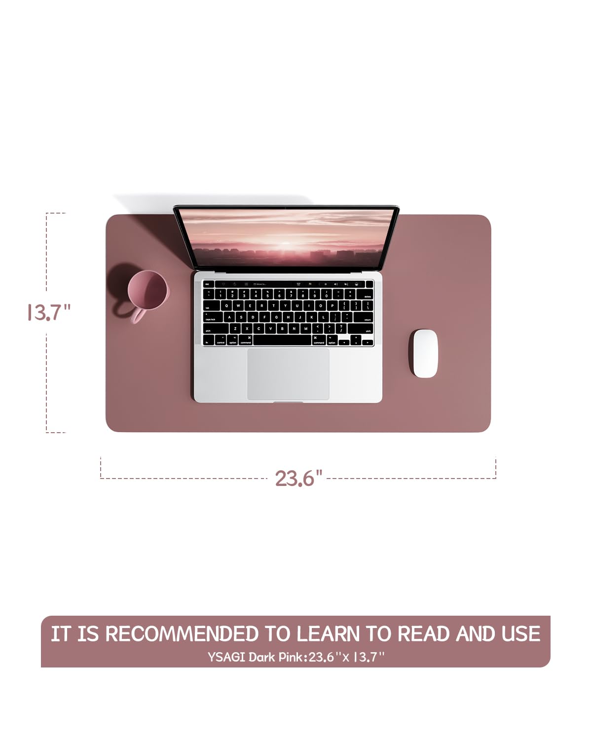 Non-Slip Waterproof PVC Leather Desk Pad - Large 23.6