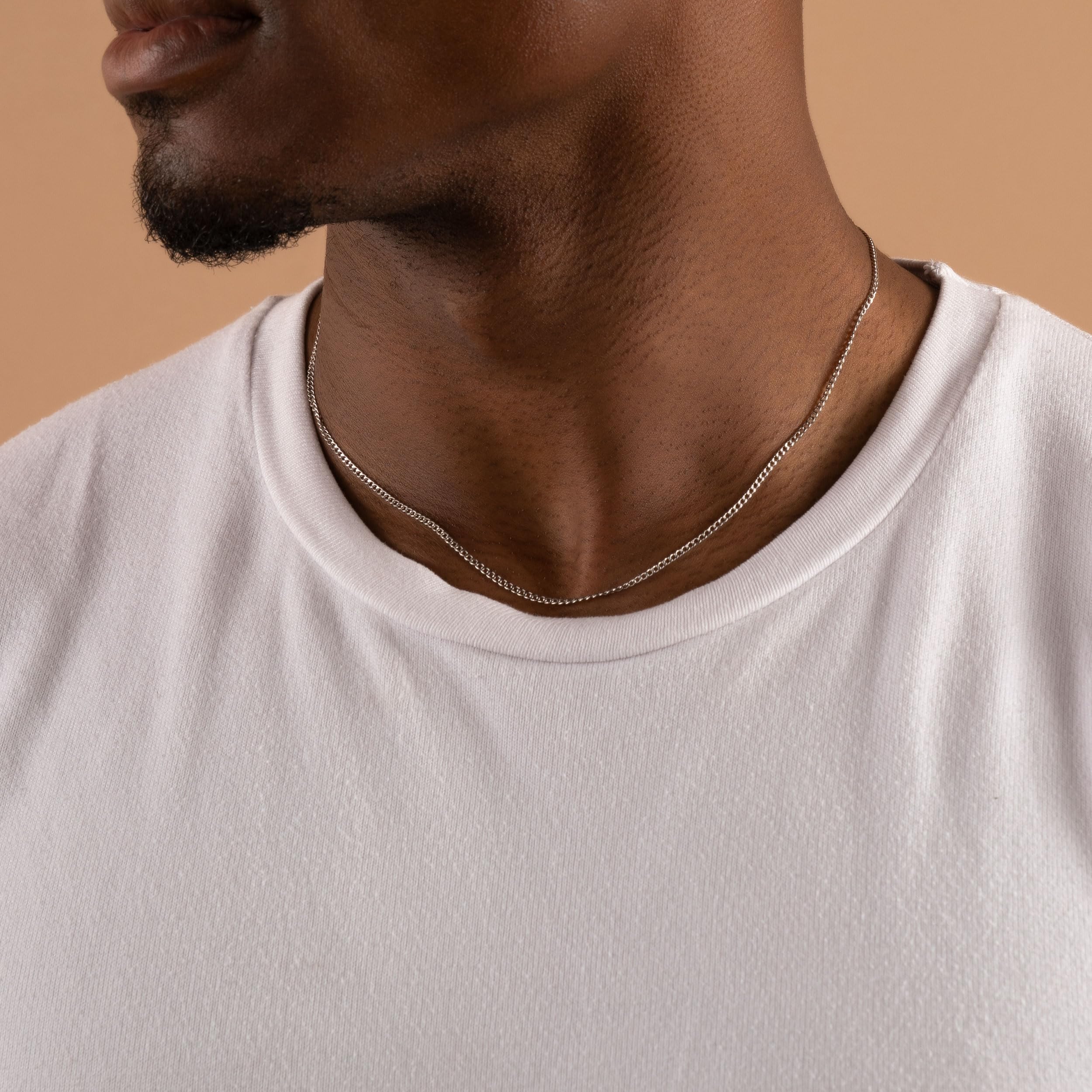 14K Gold Cuban Link Chain Necklace for Men & Women - 2.0mm Thick Curb Chain - 14