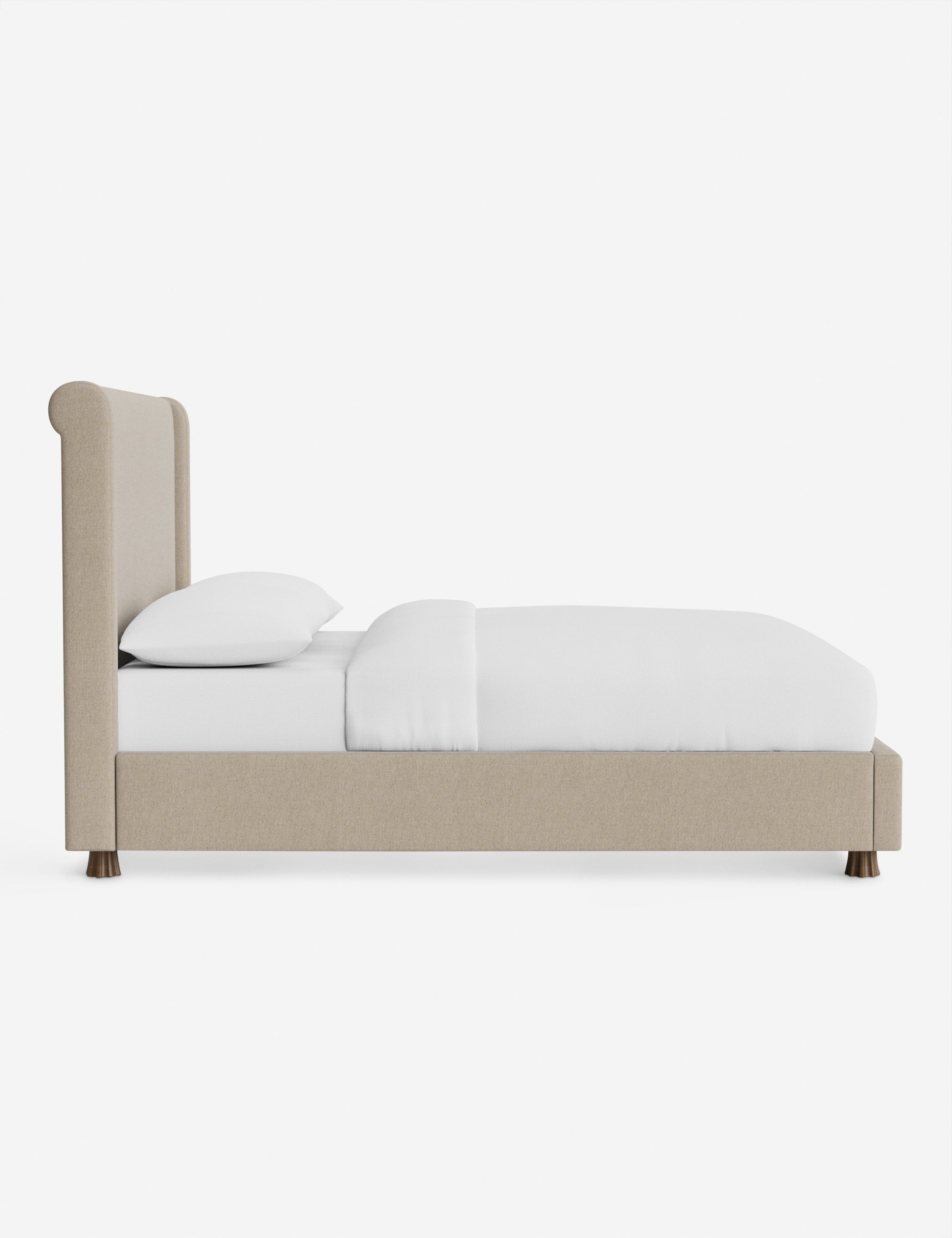 Domme Platform Bed by DISC Interiors - Modern Minimalist Wooden Bed Frame with Low Profile Design | Perfect for Contemporary Bedrooms, Lofts & Small Spaces