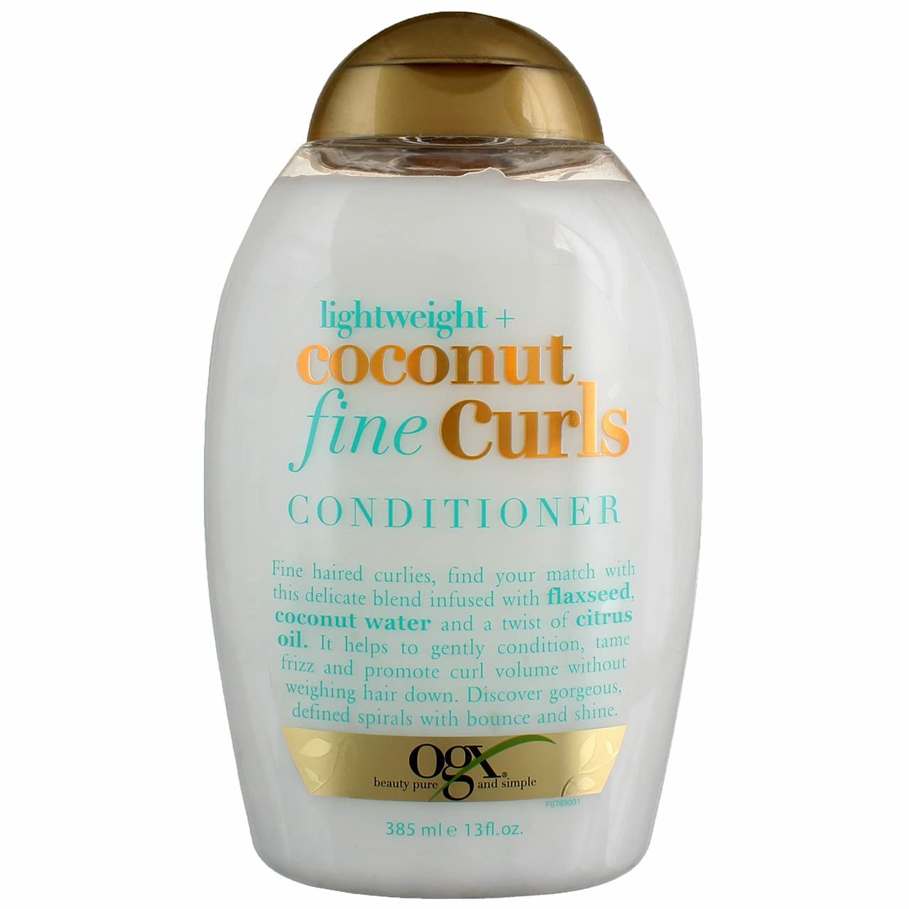 OGX Coconut Fine Curls Conditioner for Curly Hair - 13 Oz (385ml) Pack of 2 - Hydrating & Defining for Soft, Bouncy Curls - Perfect for Daily Hair Care & Frizz Control