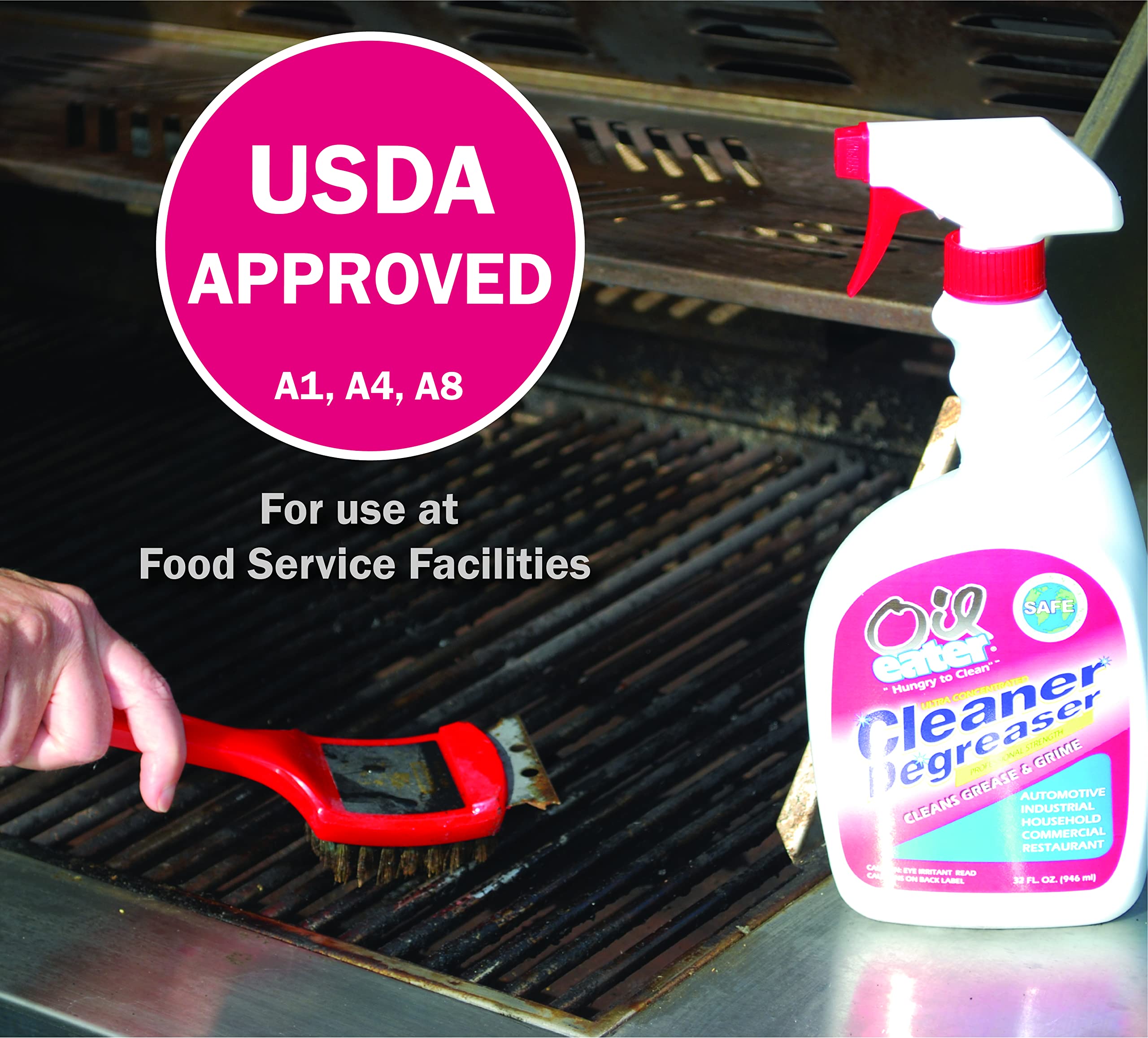 Oil Eater Original 32 oz Cleaner & Degreaser - Powerful Formula Dissolves Grease, Oil & Tough Stains (2-Pack) - Ideal for Garage, Kitchen & Industrial Cleaning