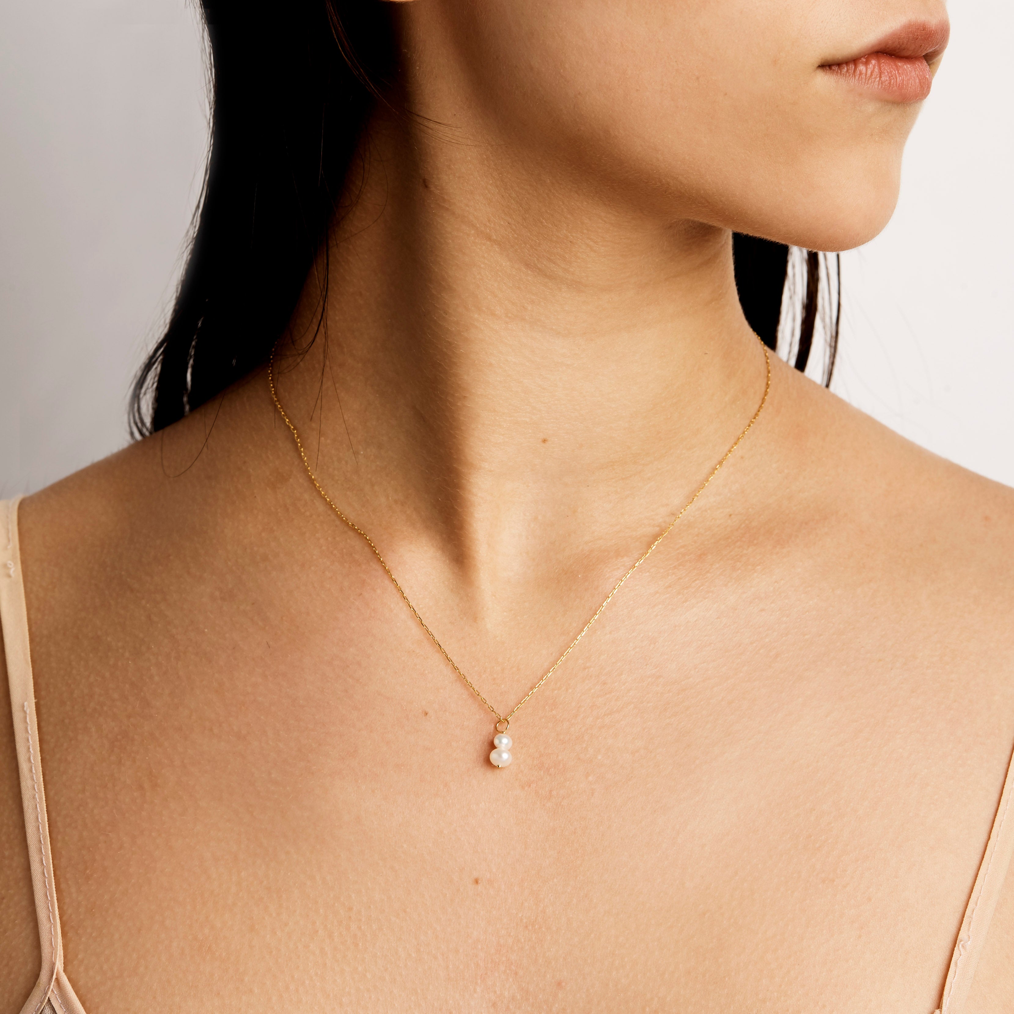Unity Pearl Charm Gold Pendant Necklace - Elegant Jewelry for Women, Perfect for Weddings, Parties & Special Occasions