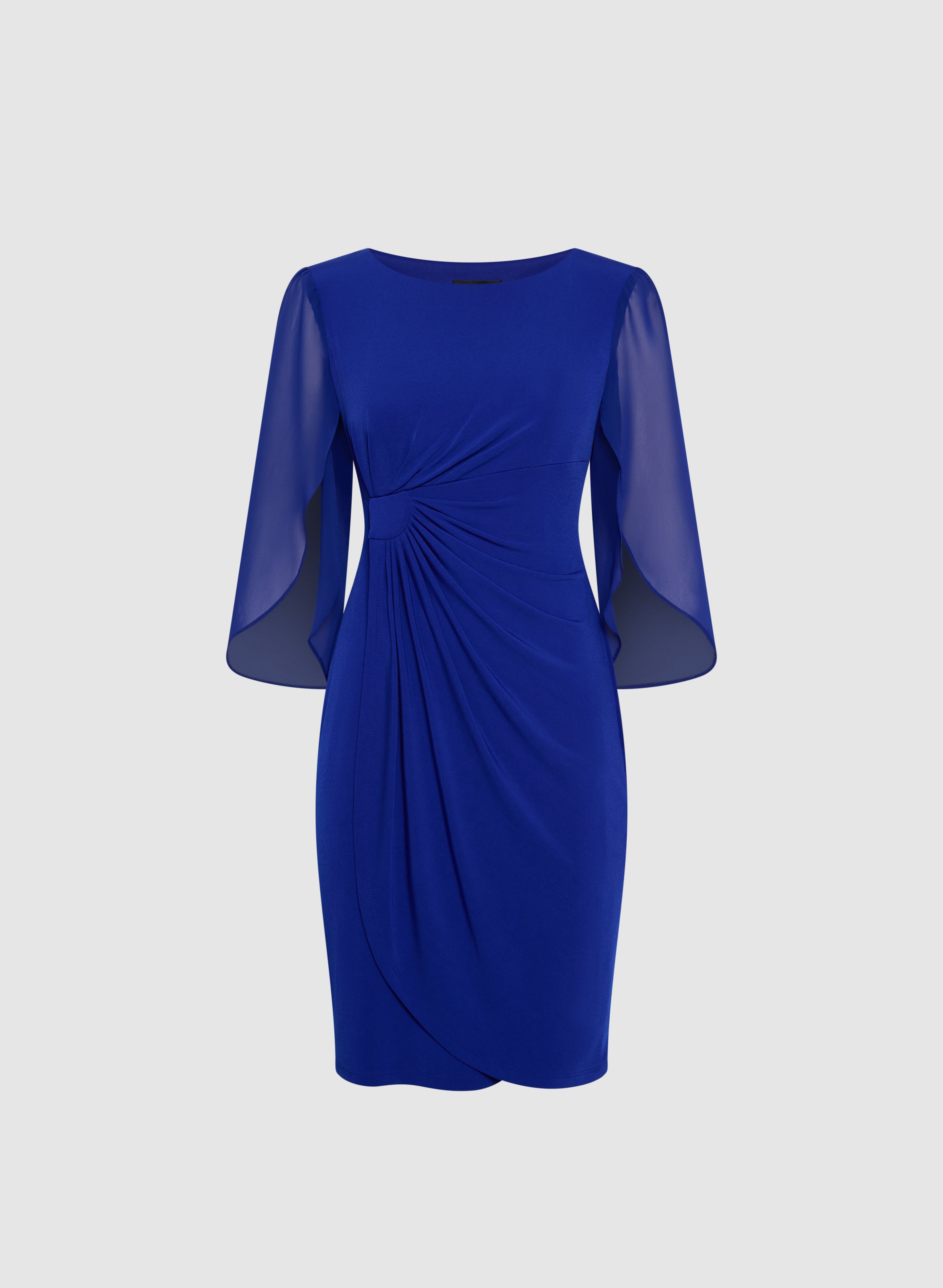 Elegant Chiffon Sleeve Dress for Women - Flowy Summer Party & Wedding Guest Outfit - Perfect for Date Night, Cocktail Events & Beach Vacations