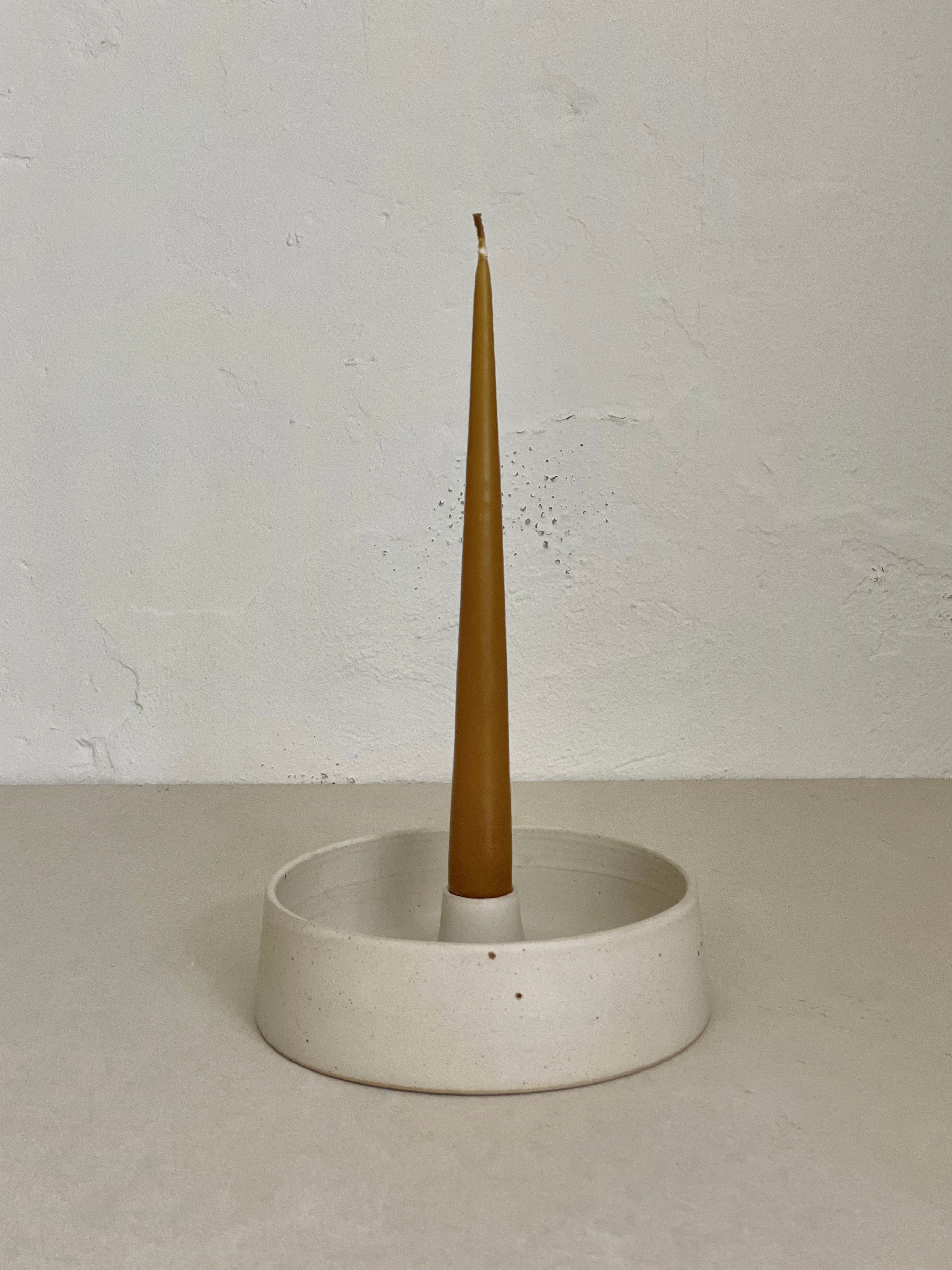 Viki Weiland White Ceramic Candle Holder - Elegant Home Decor for Dining Table, Wedding Centerpiece, and Relaxing Bathroom Ambiance