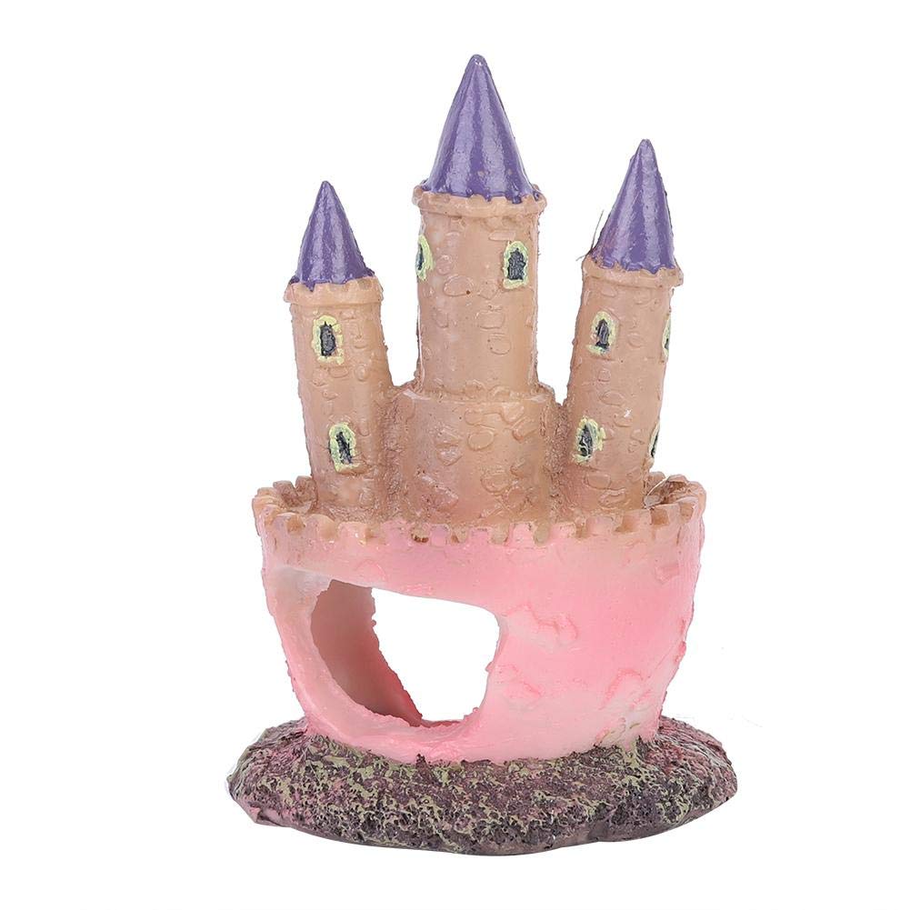 Resin Cartoon Castle Aquarium Decor - Fish Tank Accessories for Tropical Fish, Reptiles & Aquatic Pets | Underwater Landscape Decoration for Home & Office Aquariums