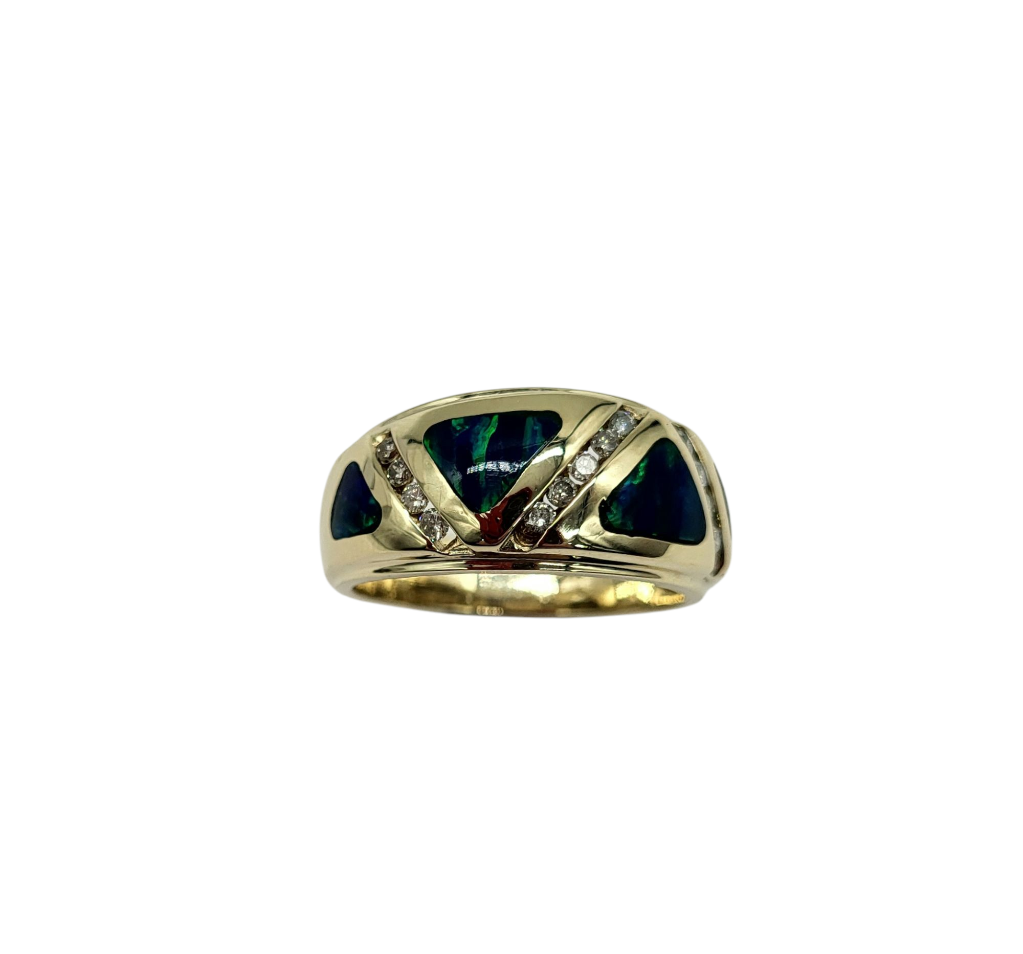 Opal Inlay Men's Ring - Handcrafted Sterling Silver Jewelry for Men | Perfect Gift for Wedding, Anniversary & Special Occasions